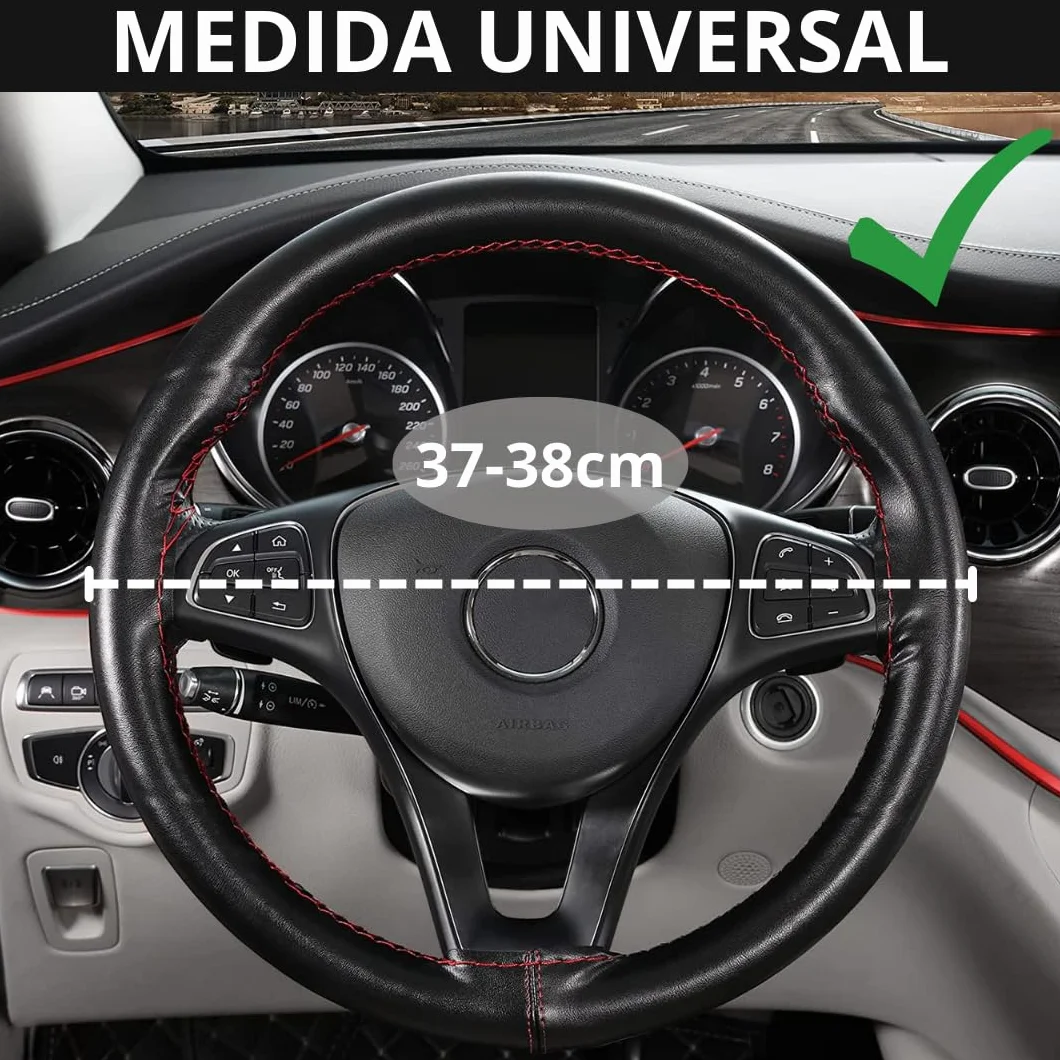 Coprivolante per auto universale cucito – Coprivolante auto in pelle