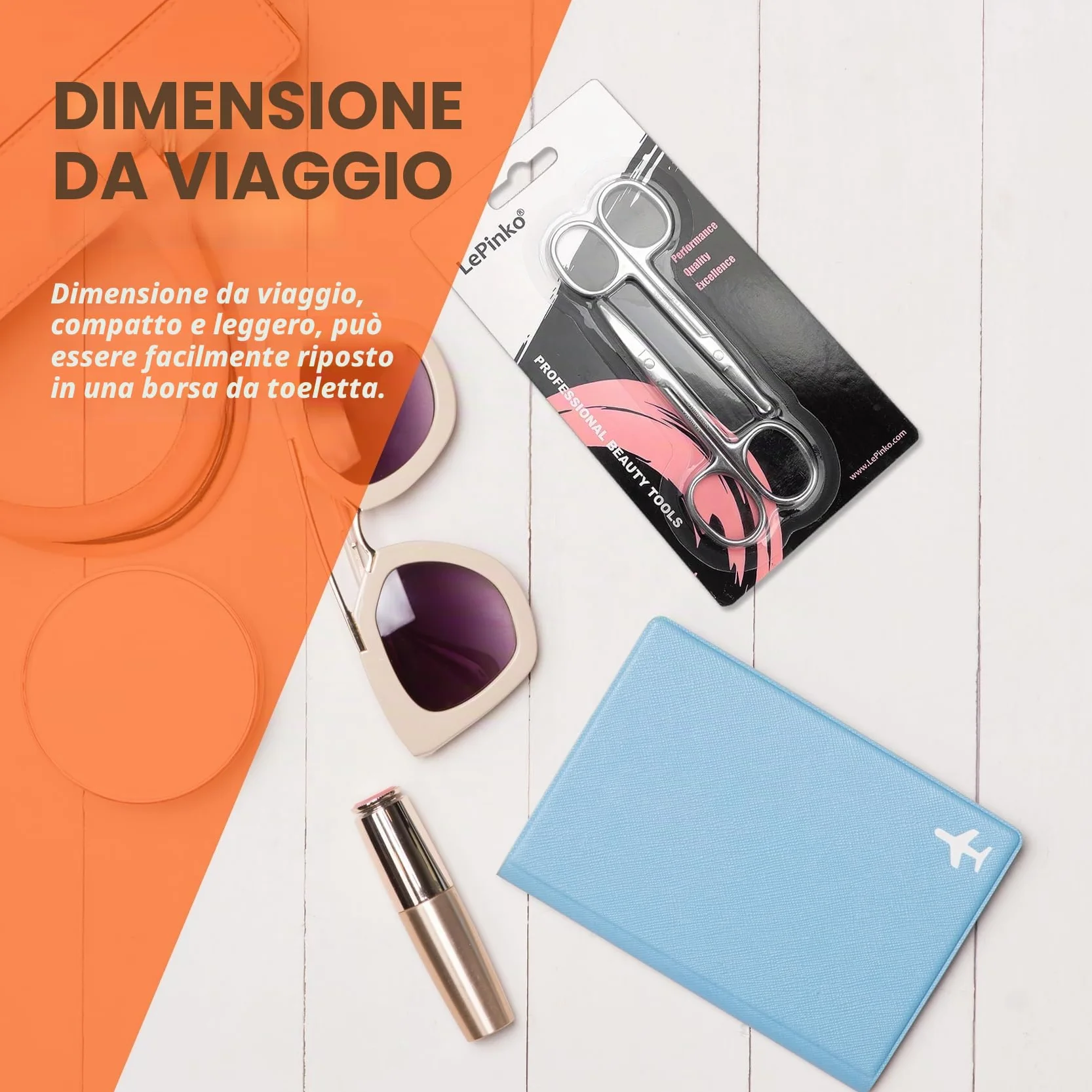 Forbici per la cura dei capelli del viso – kit di rifilatura per sopracciglia, naso, baffi, barba, orecchie