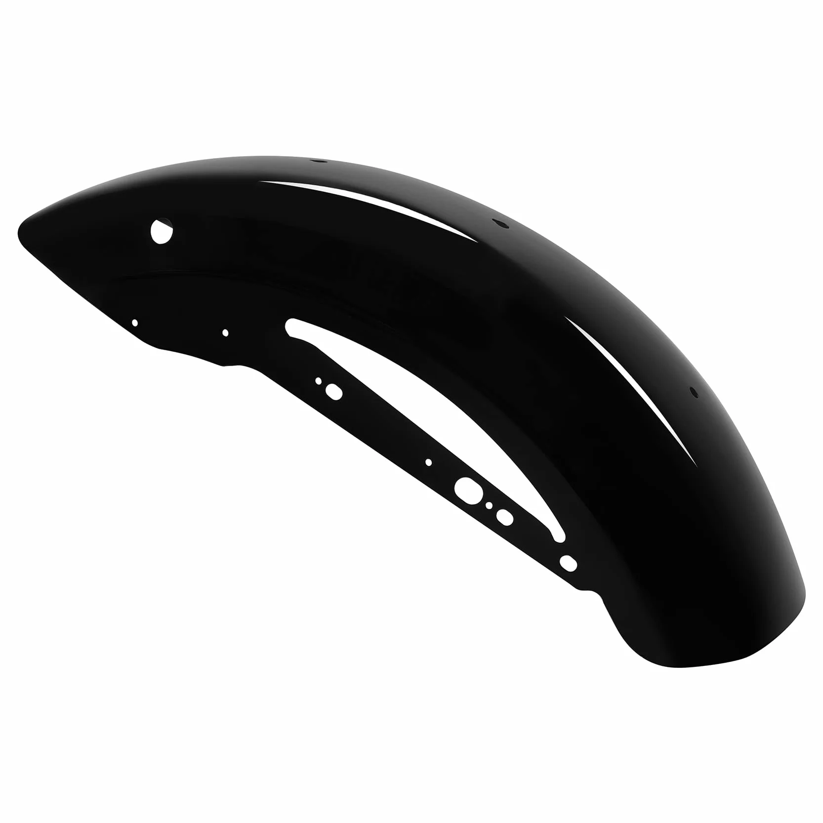 XMT-MOTOR Parafango posteriore adatto per Harley Sportster XL 883 1200, nero lucido