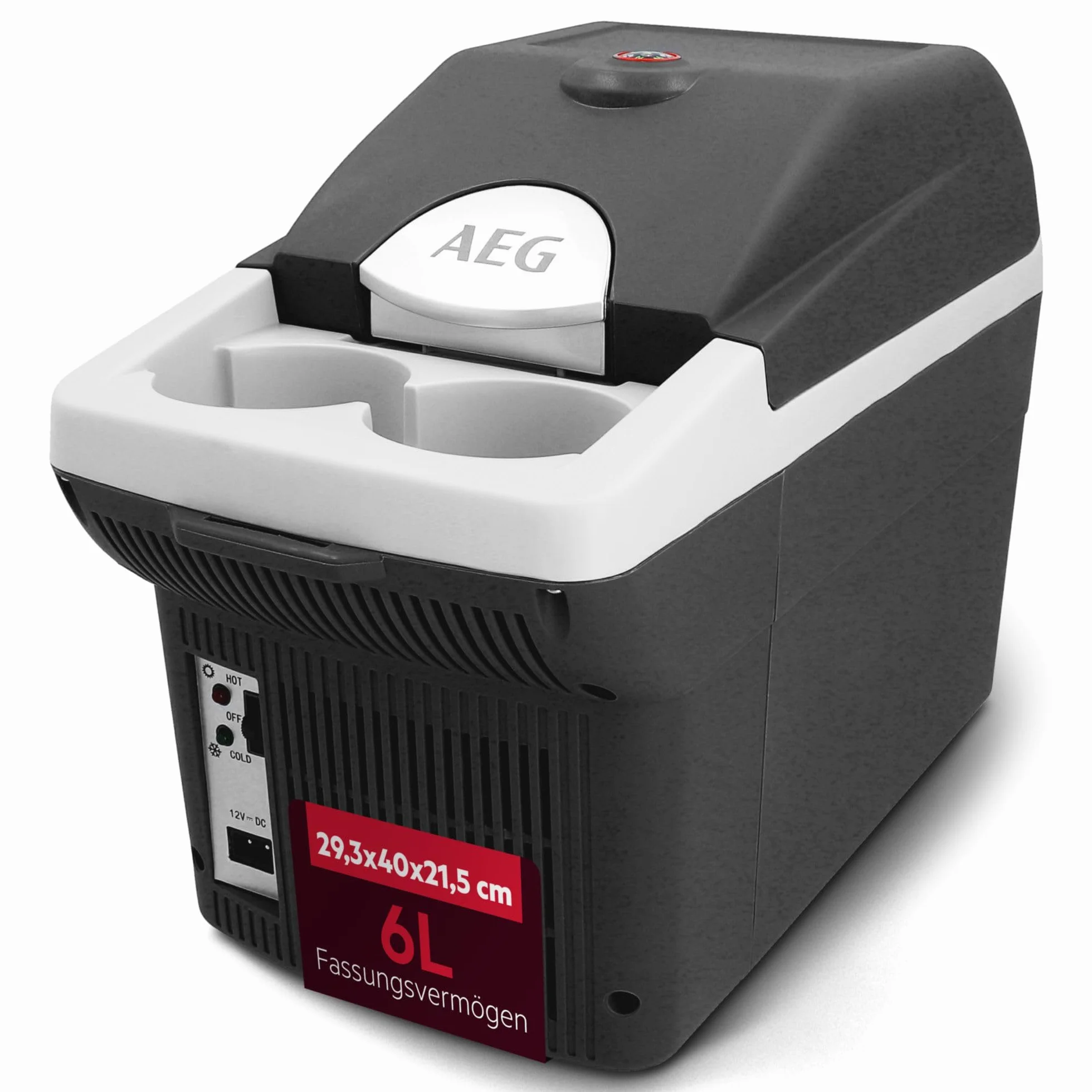 AEG Automotive 10693 Board-Bar BK 6-Contenitore termoelettrico da 6 Litri, 12/230 Volt, Presa, richiudibile in Auto, 6 Liter