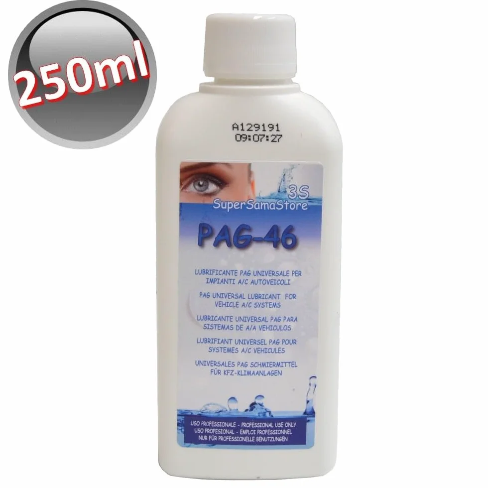 3S SuperSamaStore Olio Lubrificante Pag 46 per Compressori A/C Autoveicoli e Refrigerazione di Impianti con R134A e R404A, Flacone 250 Millilitri