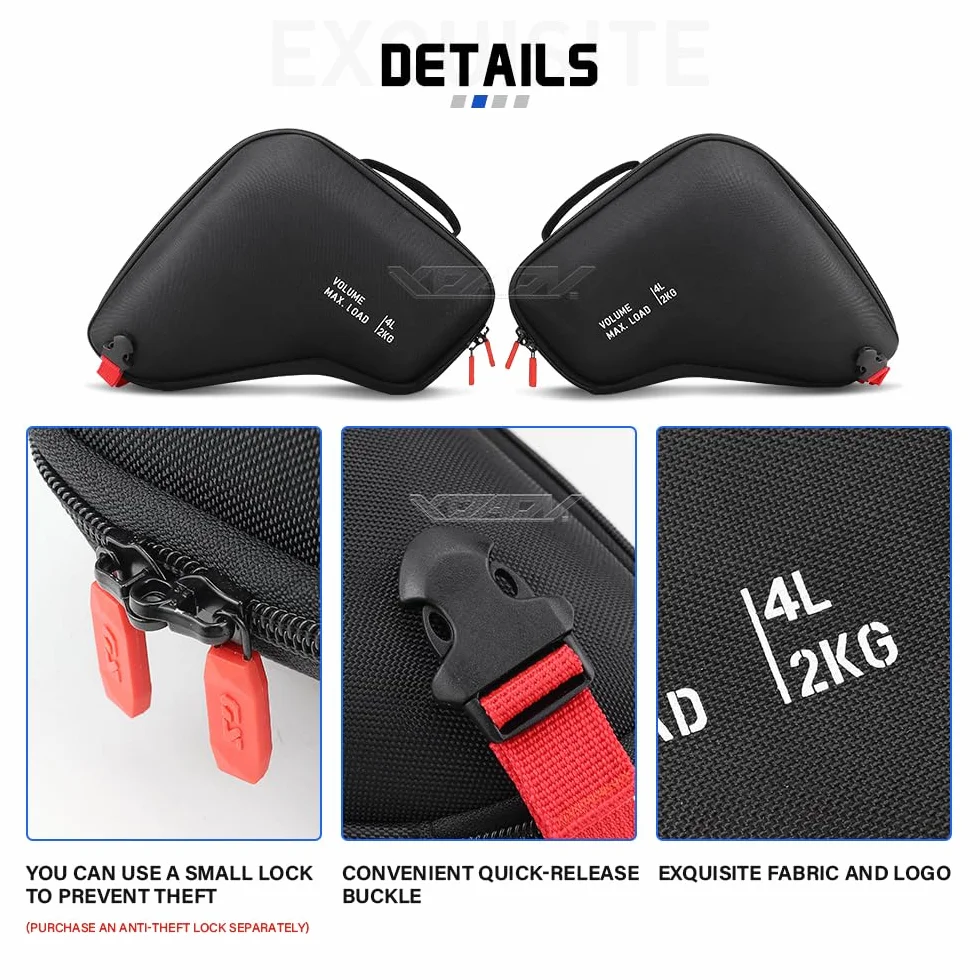 Per BMW R 1300 GS Adventure Borsa in Nylon per Veicolo con Protezione Rigida del Radiatore Borsa R1300GSA 2024+ per Telaio Anteriore Borsa Portautensili Accessorio