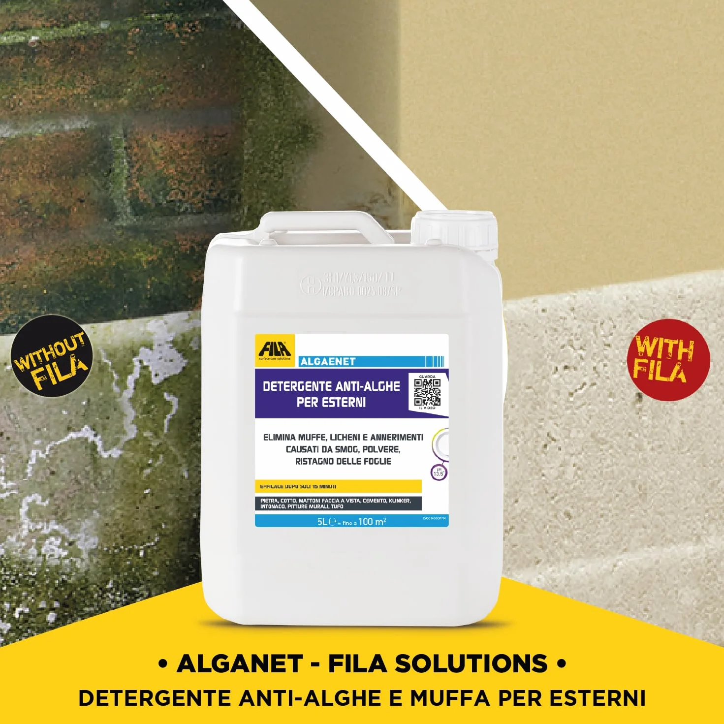 FILA Surface Care Solution ALGAENET Detergente Anti-Alghe 5 Litri