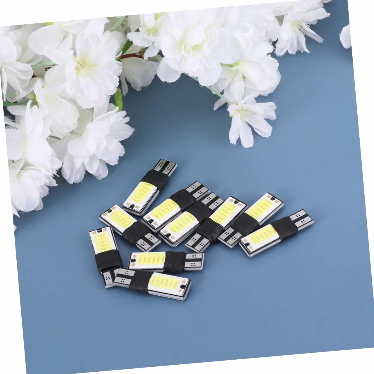 GANAZONO 10Pezzi Luci LED Auto Cob Bianco Ultra Sottile Alta Potenza W5W