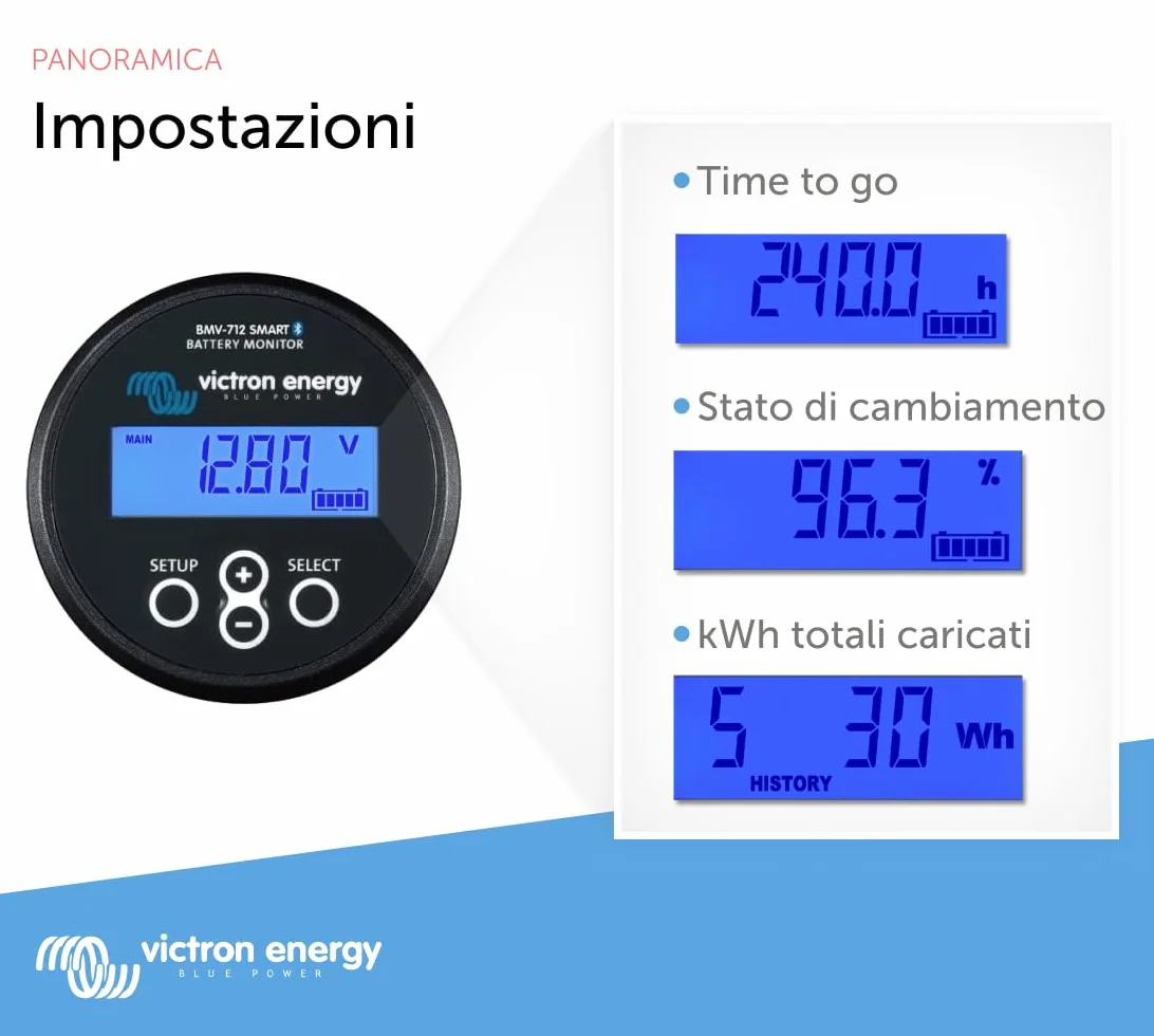 Victron Energy BMV-712 Monitor Batteria Smart (Nero)