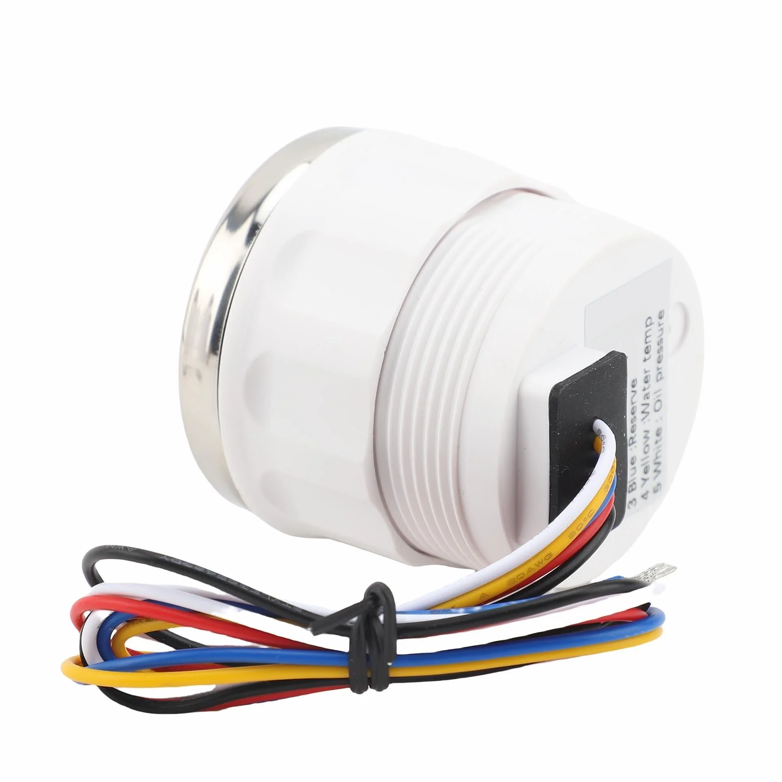 Kit sensore strumento 3 in 1 Temperatura liquido di raffreddamento motore Misuratore di pressione olio Voltmetro batteria Auto Barca 52mm Display digitale retroilluminato (Copertura argentata con