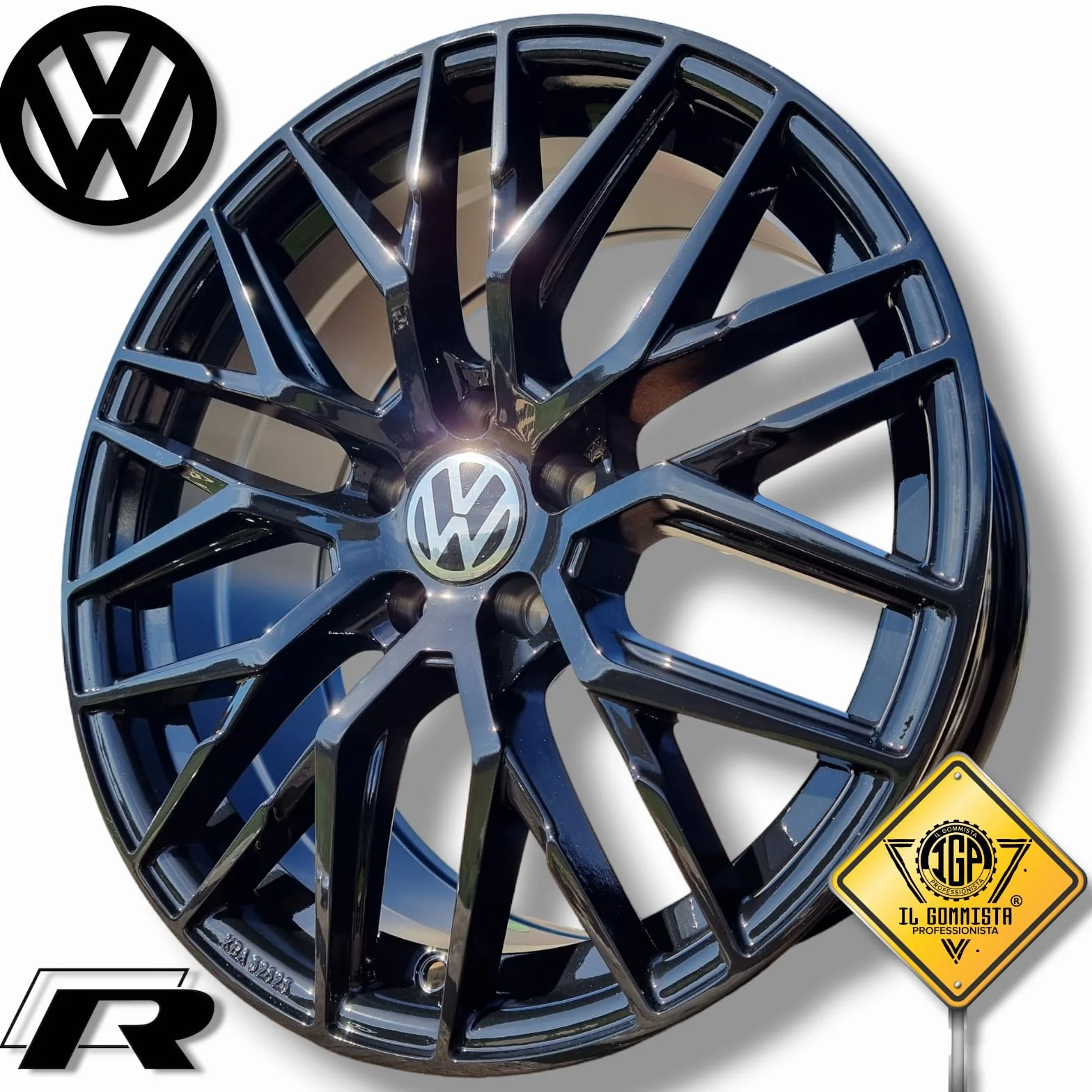 IGP R+ Kit 4 Cerchi in Lega da 18" Compatibili con Volkswagen GOLF mk V VI VII VIII Gti Gtd R Gte Variant Plus + ID.3 ID.4 T-Roc Tiguan Passat Touran Eos Scirocco Beetle Caddy Jetta Maggiolino