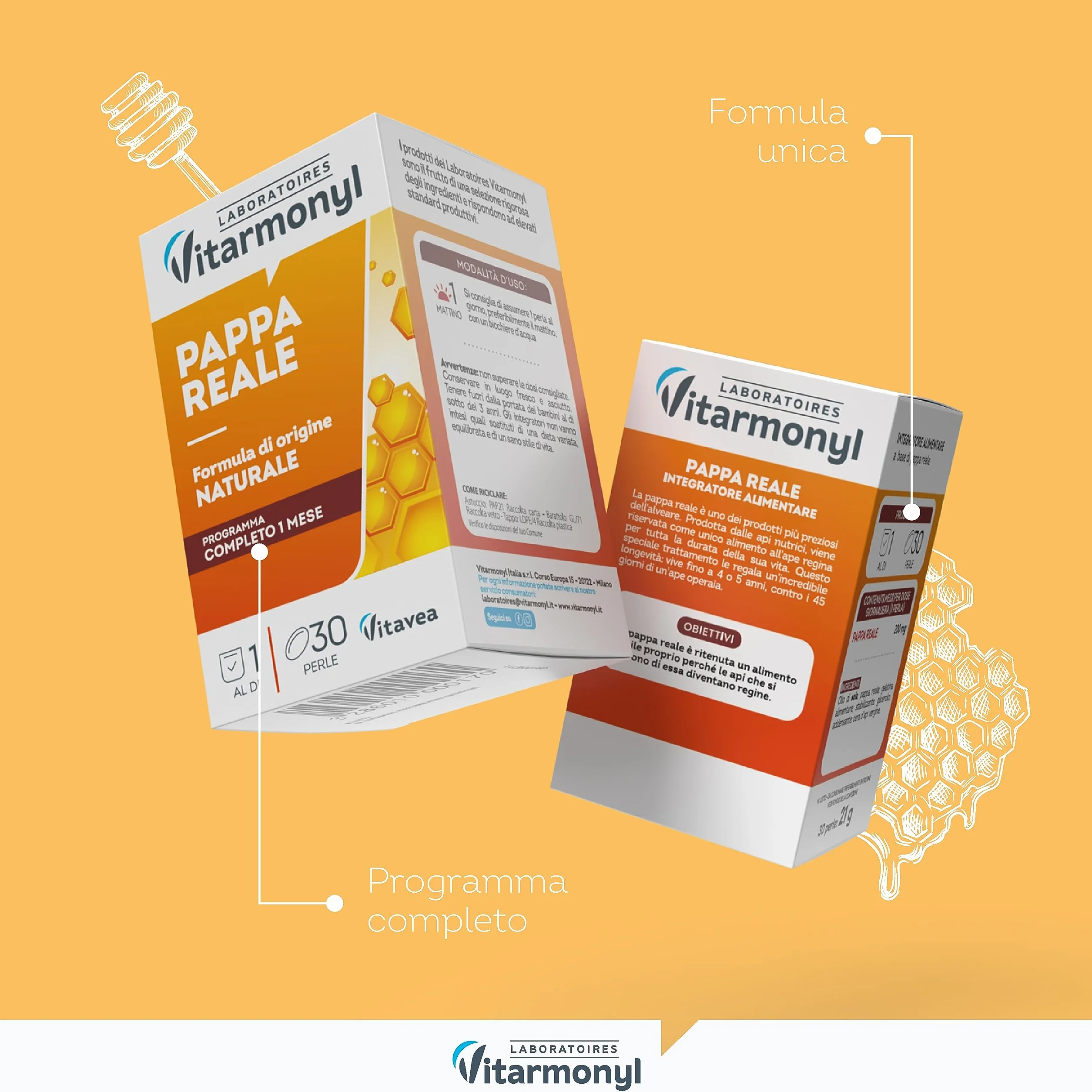 Pappa Reale Integratore Energia e Difese Immunitarie 30 Perle Softgel Vitarmonyl