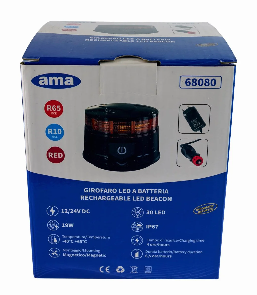 Ama Lampeggiante LED 12-24V 19W IP67 Magnetyczny