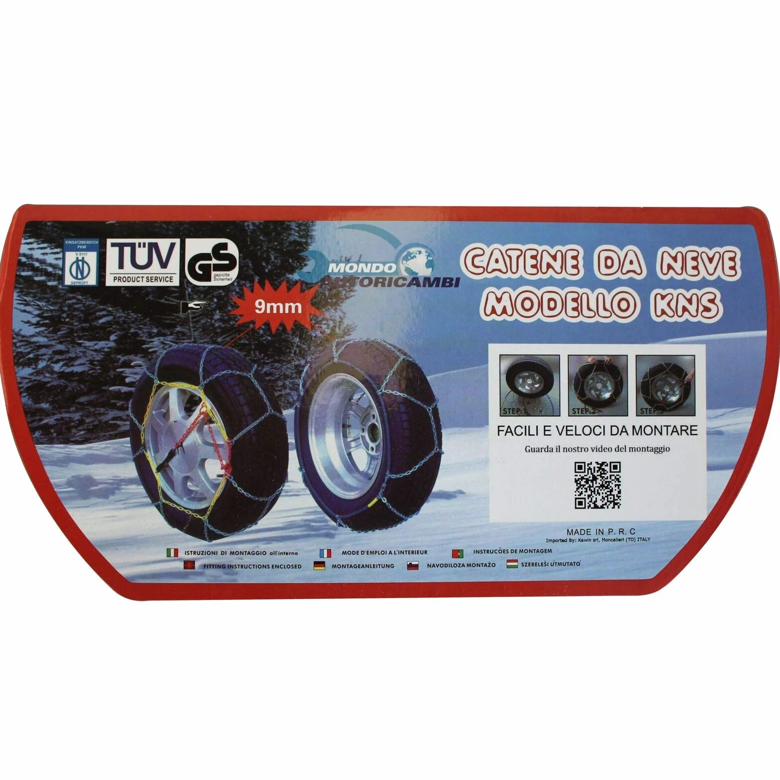 KAWIN Shopping on line Catene da Neve OMOLOGATE 215 55 17 V5117 215/55-17 9mm R17