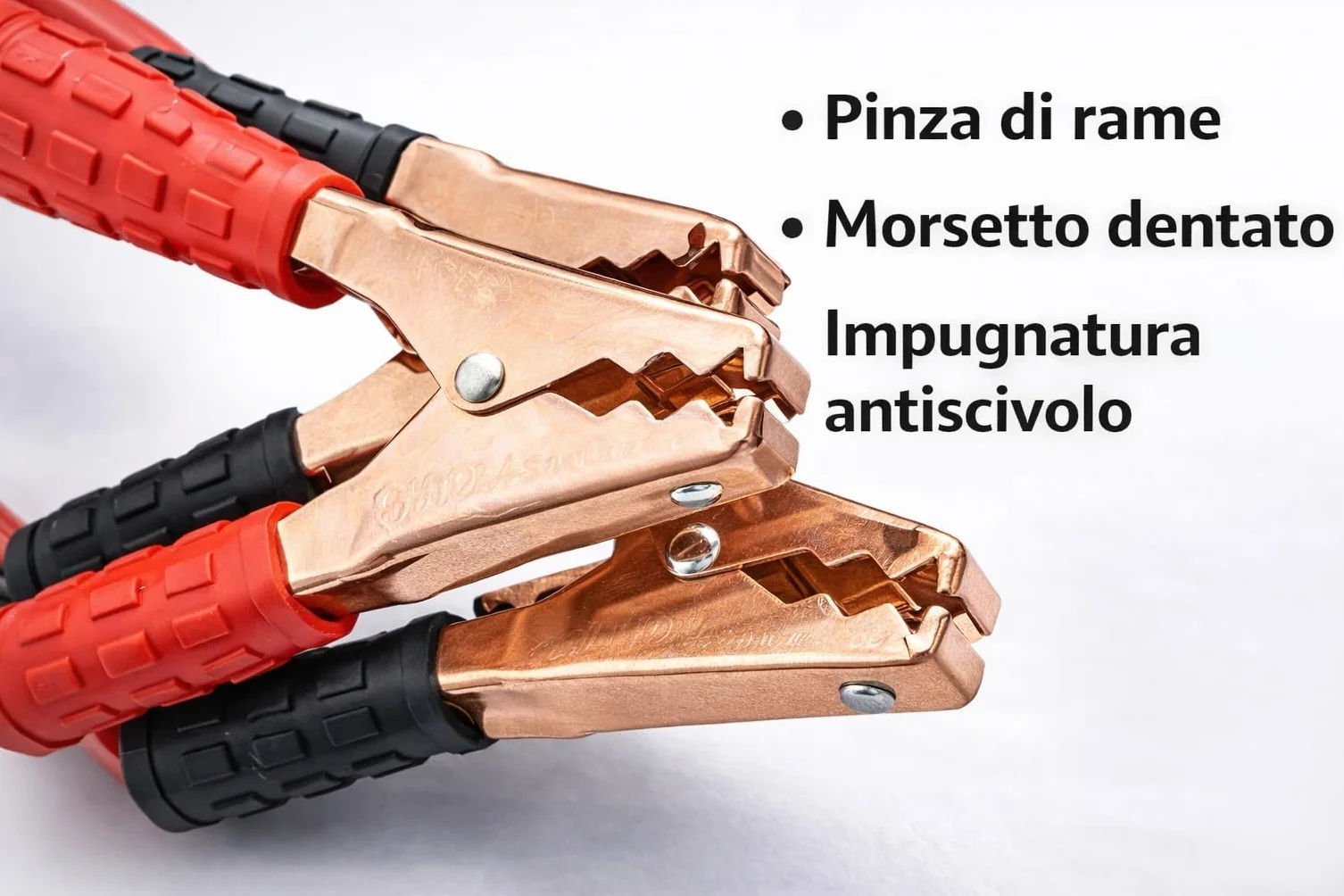 TOOLMAK Kable Rozruchowe 400A 2,5m Morsetti Isolati do Auta 3000cc Benzina Diesel