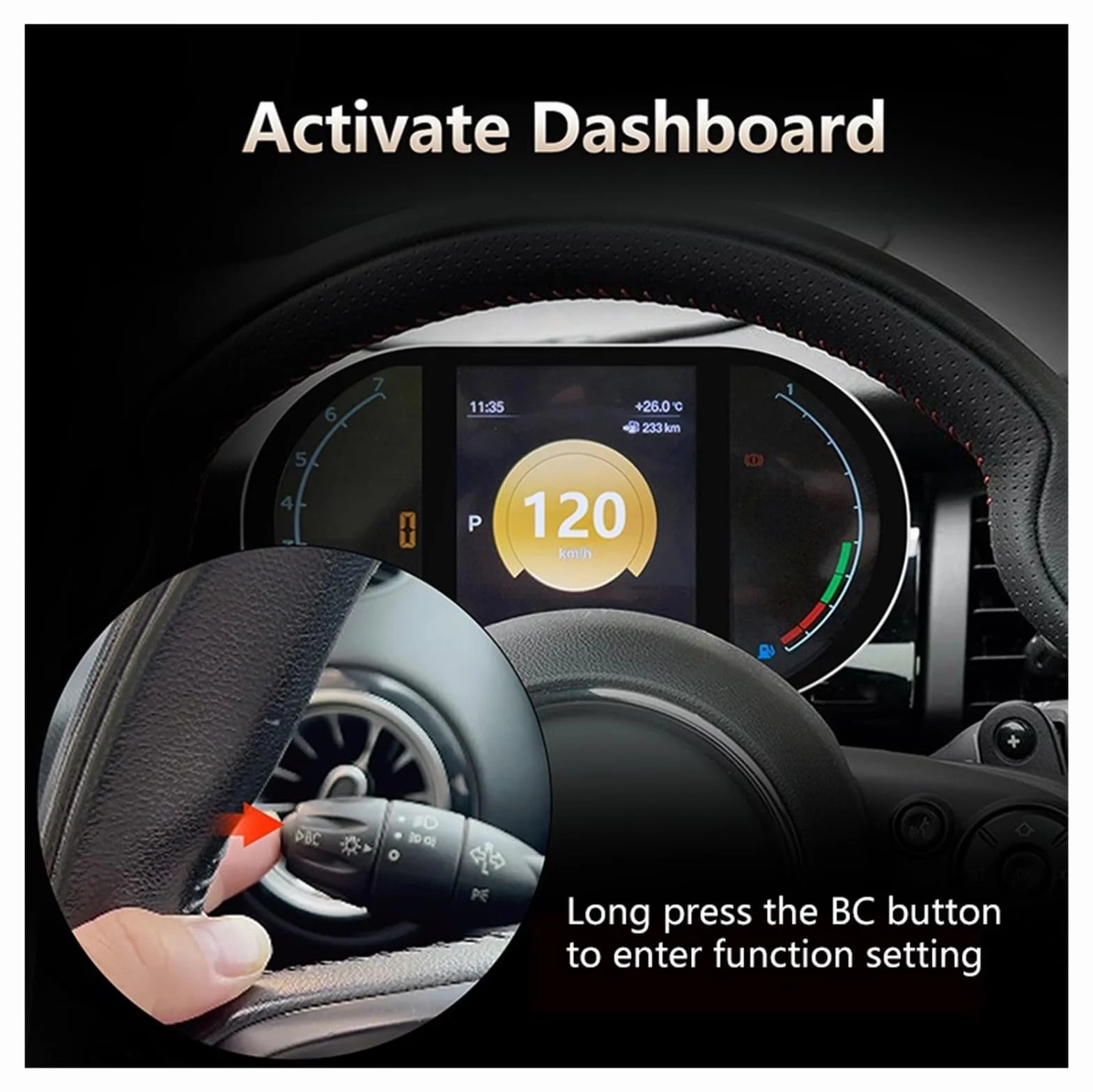 Cruscotto digitale compatibile con BMW Mini Serie F F54 F55 F56 F57 F60 2014-2023 Tachimetro LCD Cluster Pannello strumenti