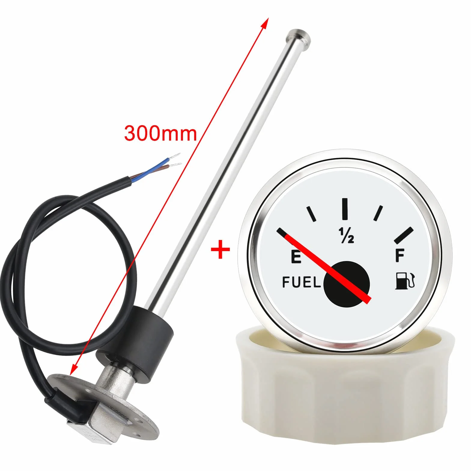 Sensore di Livello del Carburante 300mm 0-190ohm per Camper Auto Barche