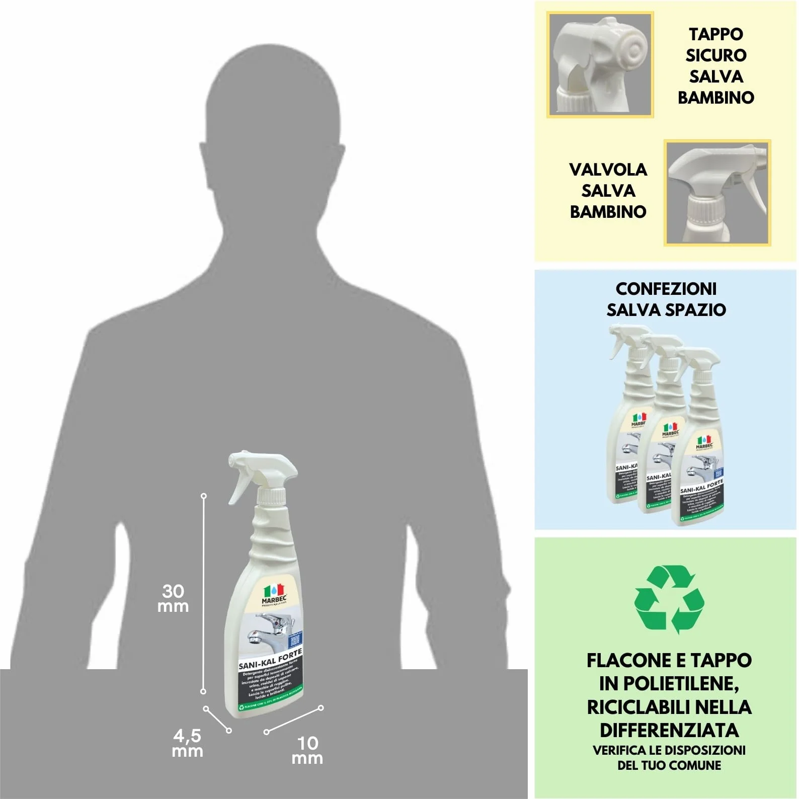 MARBEC KIT CRISTALLO Doccia Kit Completo Rimozione Calcare Cristalli Box Doccia