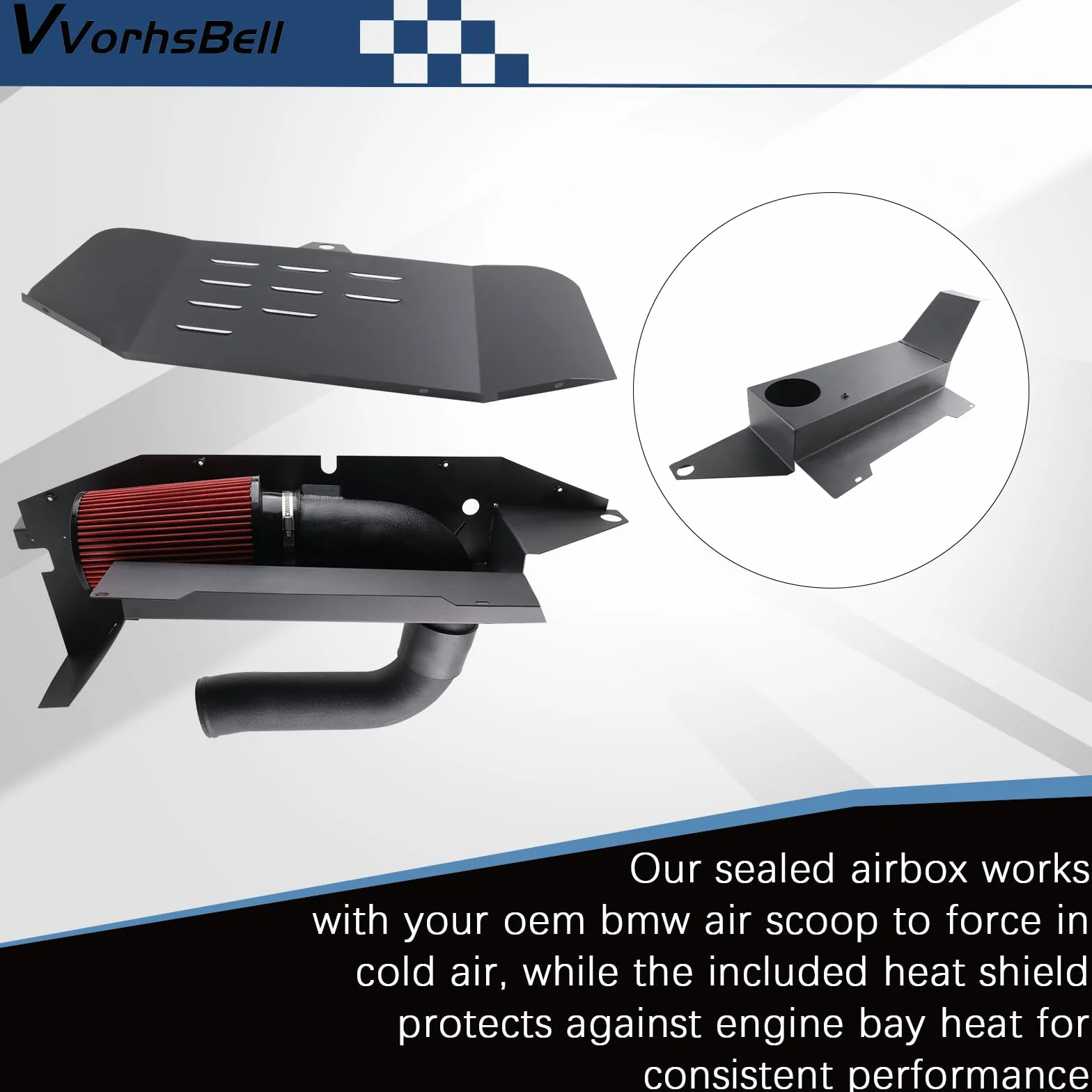 Kit di aspirazione aria fredda compatibile con BMW N20 N26 2.0T F30 F32 328i 428i 320i 420i 228i con filtro ad alto flusso per sistema di aspirazione performante
