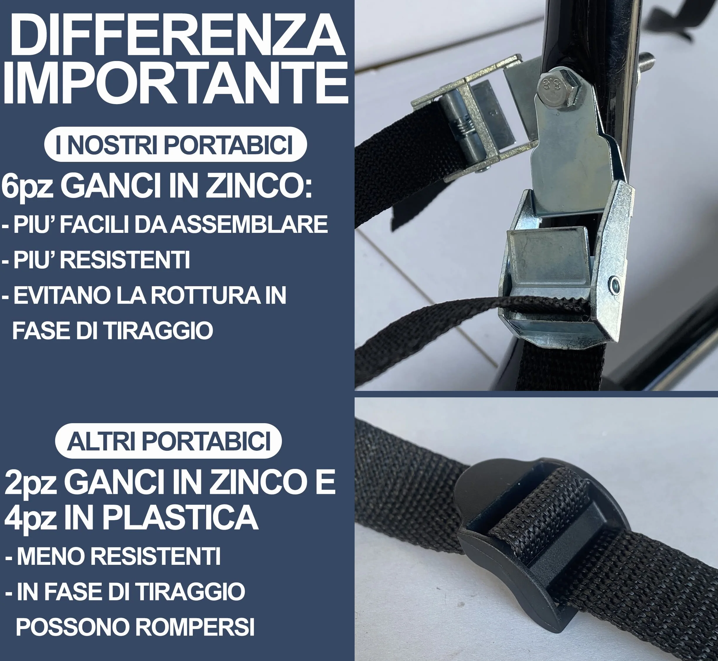 Portabici Universale Posteriore Auto Lupex PBAAL_B Fino a 3 Bici 40 kg Acciaio Zincato