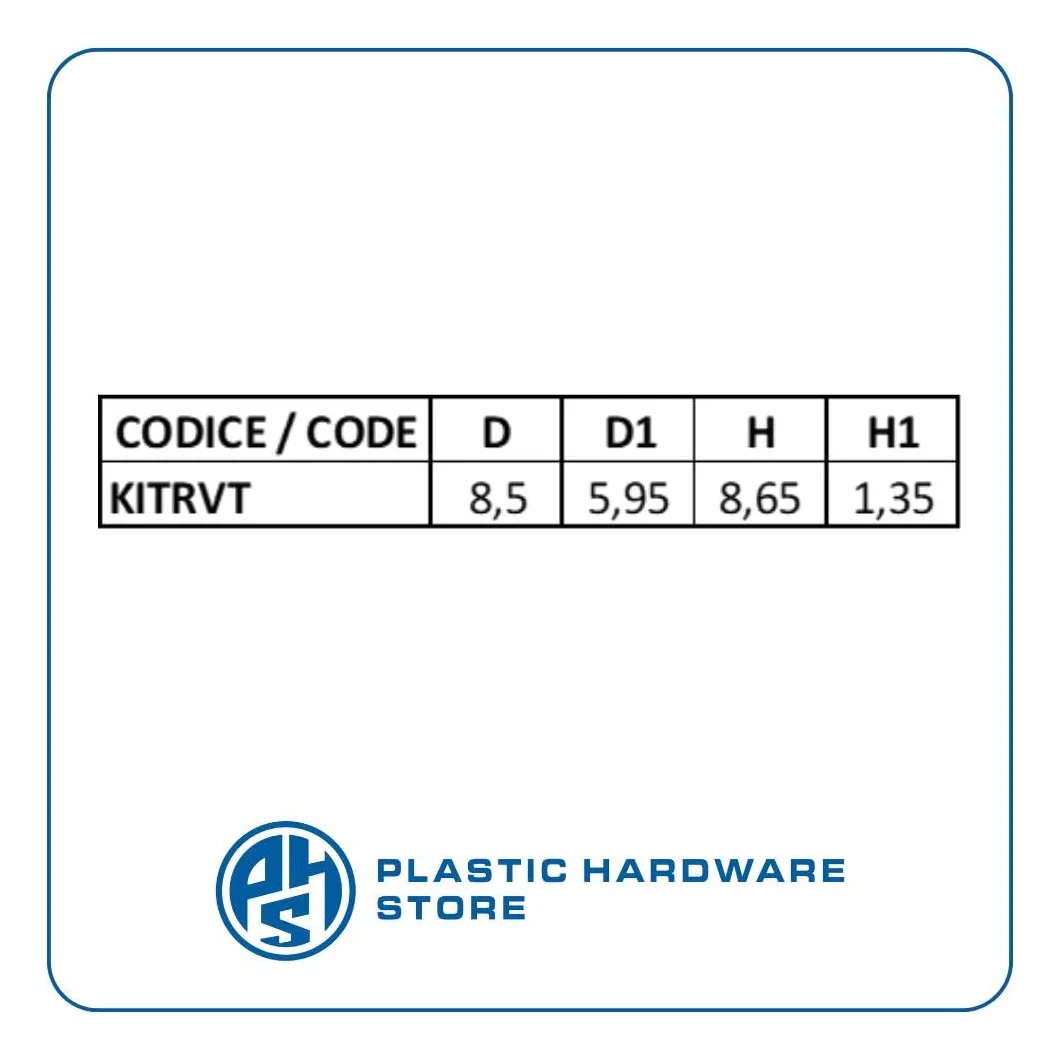 Kit Rivetti Porta Targa in Nylon (Plastica), Facili da Montare, per Fissaggi Targhe, Dimensione Standard, Auto, Moto, Furgone - Blu e Bianco - 100 pezzi - Plastic Hardware Store