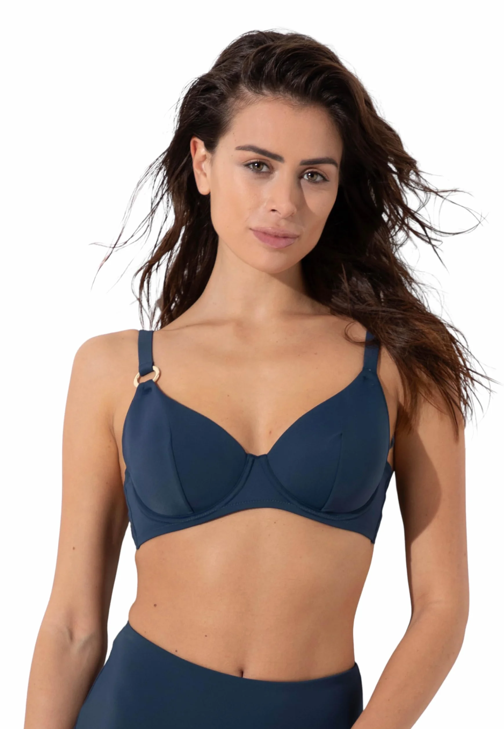 Lovable Reggiseno con Ferretto e Coppe con Apice Alto Microfibra Modellante Rephined Shaping Micro Donna Blu Scuro 38C