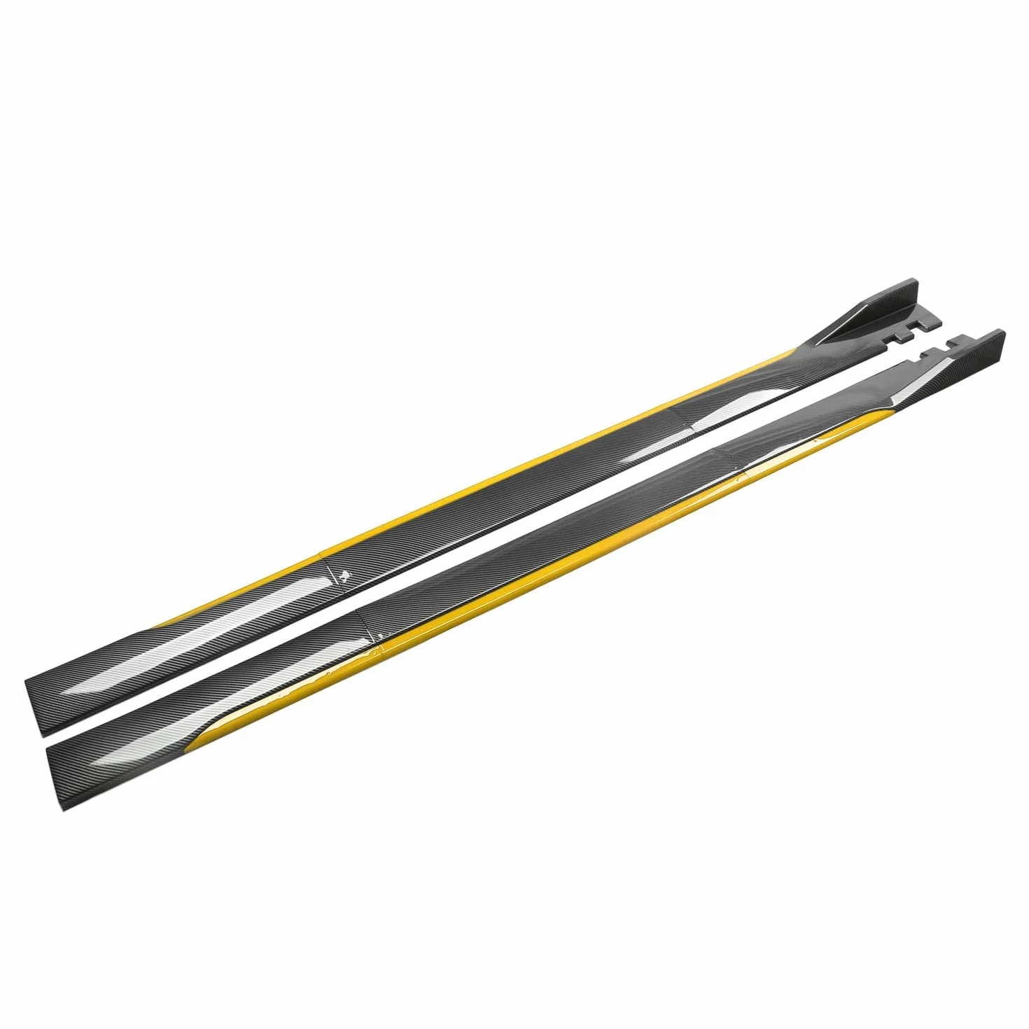 Auto Minigonne Laterali per Alfa Romeo Giulietta,Auto AntiGraffio Anti Collisione Pedane Laterali Estensioni Protezione Accessori,B-Carbon Look-Yellow