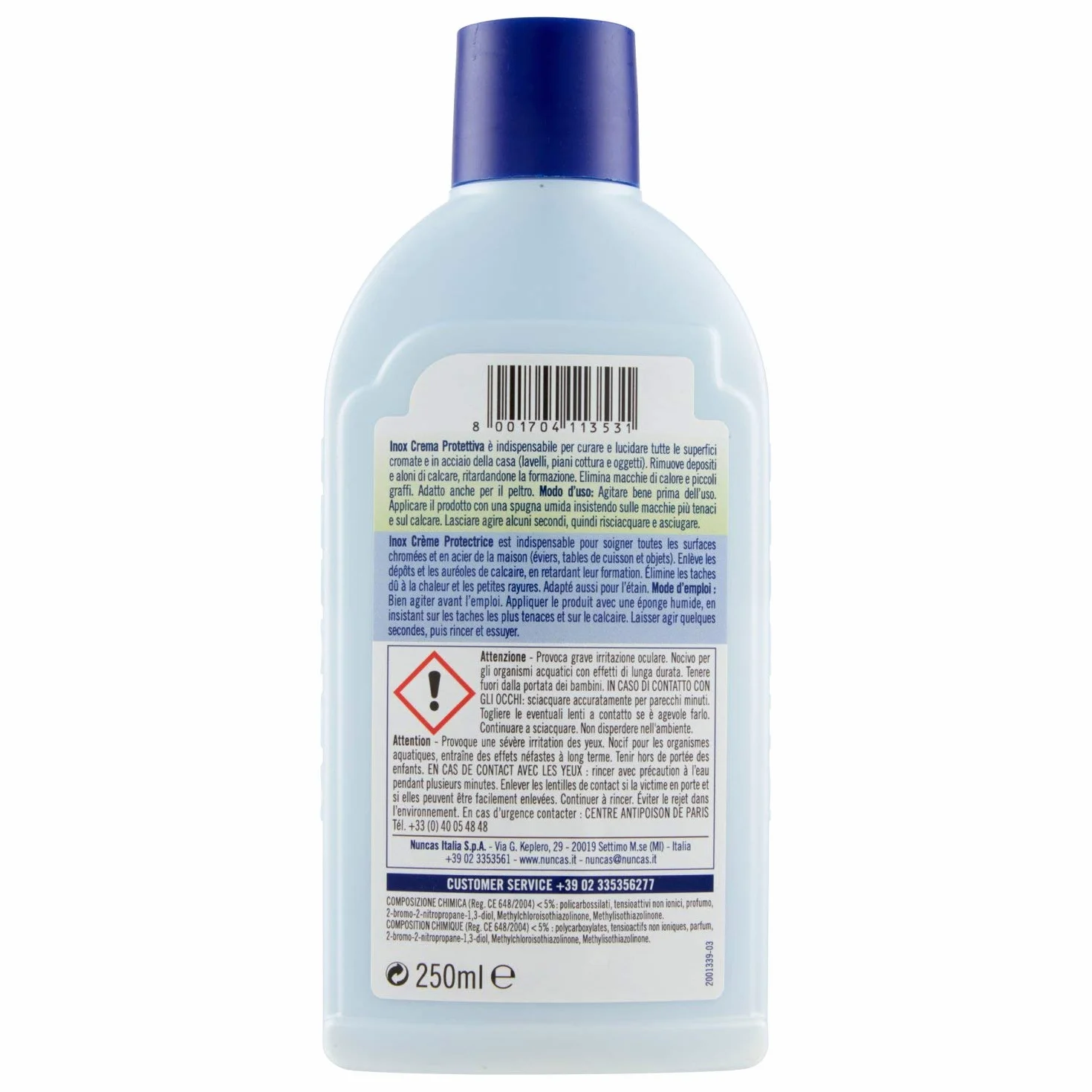 Nuncas Inox Crema Protettiva 250ml
