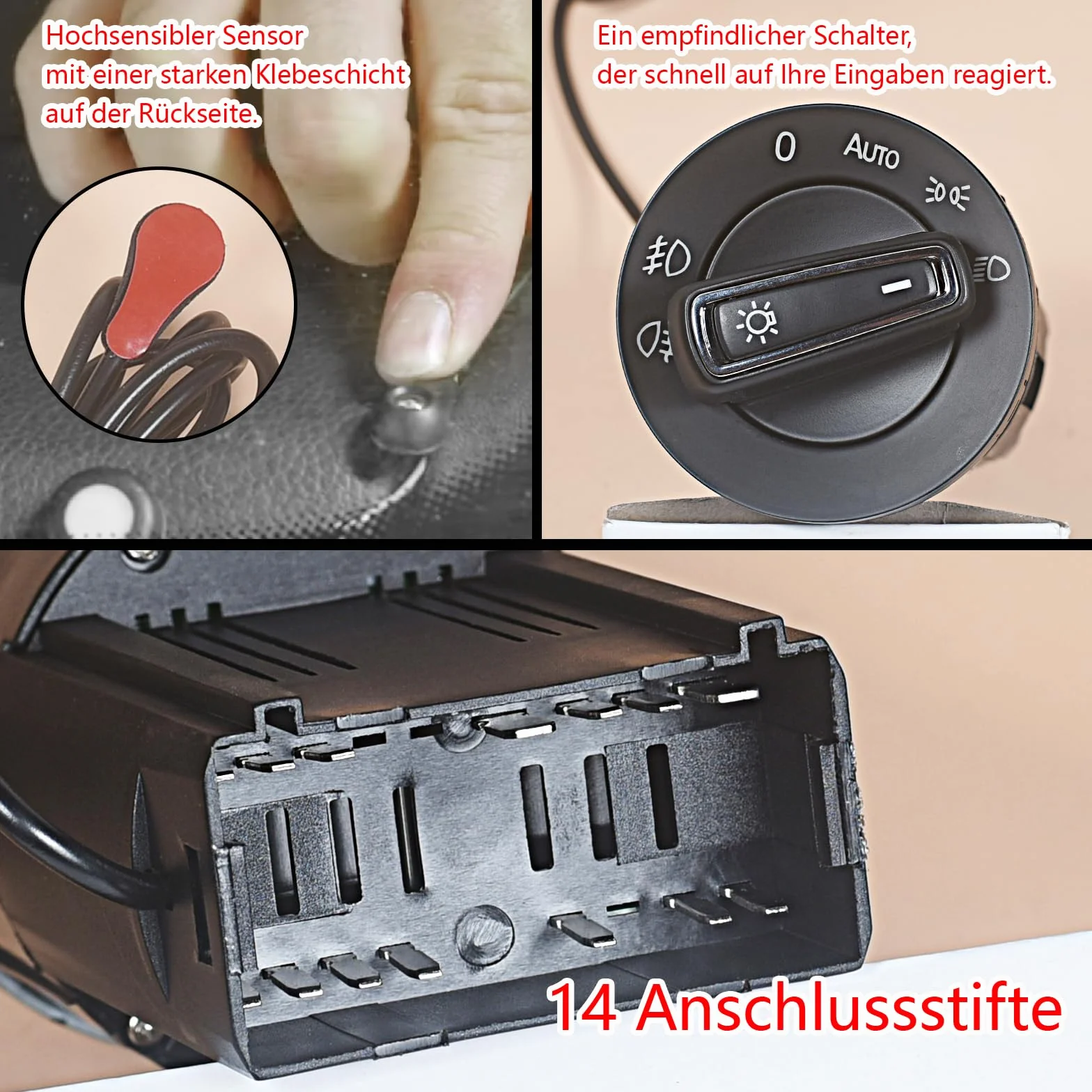 Interruttore automatico della luce T5 per fari auto fendinebbia modulo Mk4 3BD941531 3BD941531A