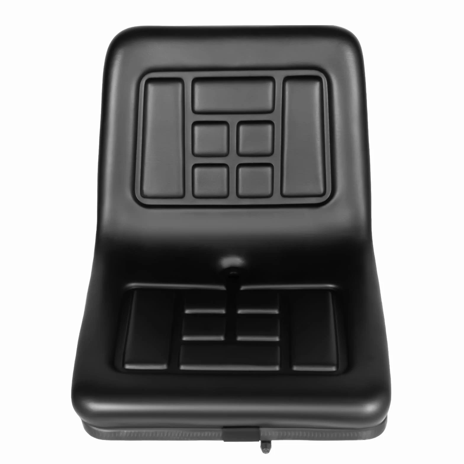 MINRS Sedile universale per trattore con schienale, in pelle PVC, impermeabile, nero, adatto per trattore, carrello elevatore, escavatore, tosaerba e ribaltabile