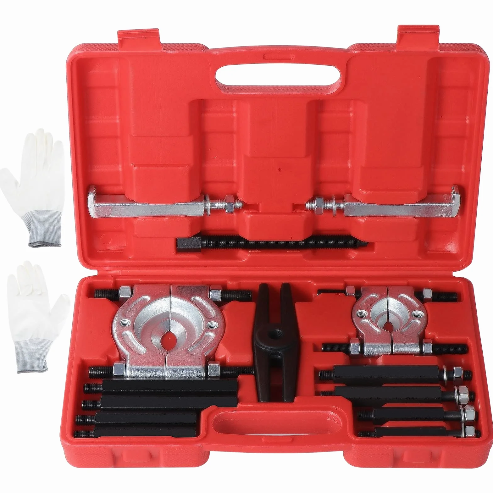 14 Pezzi Separatori Cuscinetti, Kit di Estrattori per Cuscinetti, Set di Estrattori per Separatori di Cuscinetti, Kit di Utensili per Separatore di Cuscinetti con Un Paio di Guanti