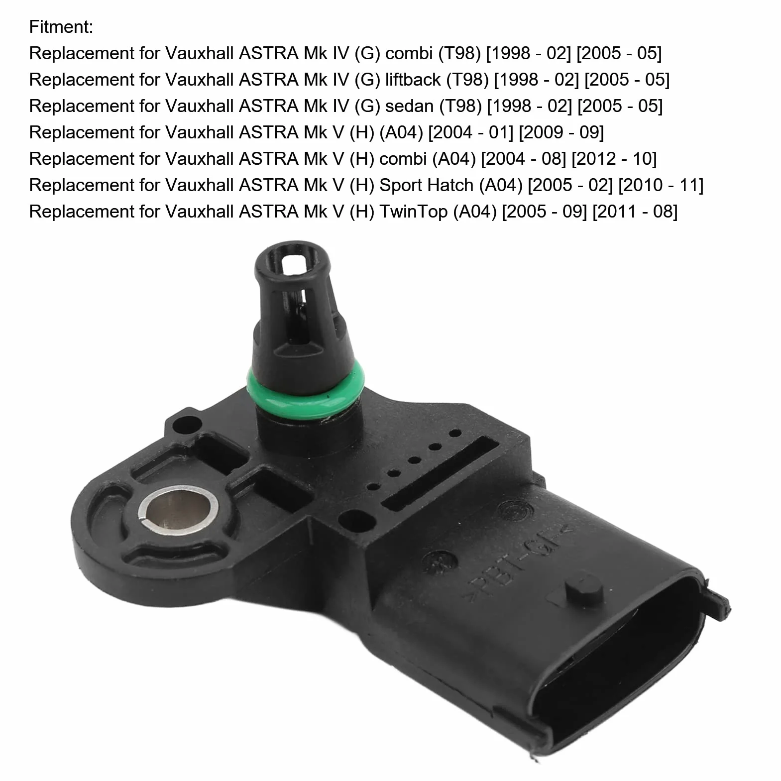 0281006028 Sensore di Pressione Assoluto Collettore per, 55206797, Sostituzione con OE 73503657, Compatibile per 6M349J433AA
