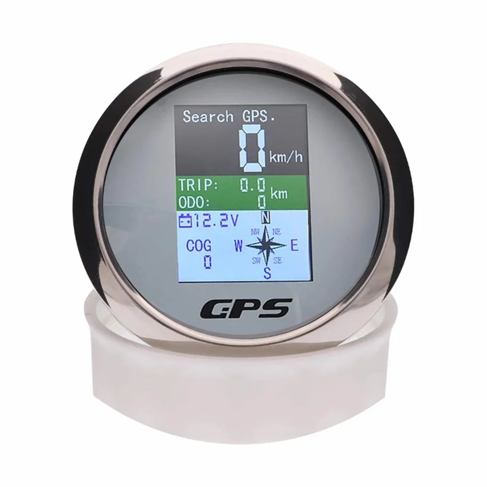 KAOLALI Tachimetro GPS da 85 MM Contachilometri Contagiri Digitale con Schermo TFT Impermeabile con Antenna GPS per Moto da Barca Auto