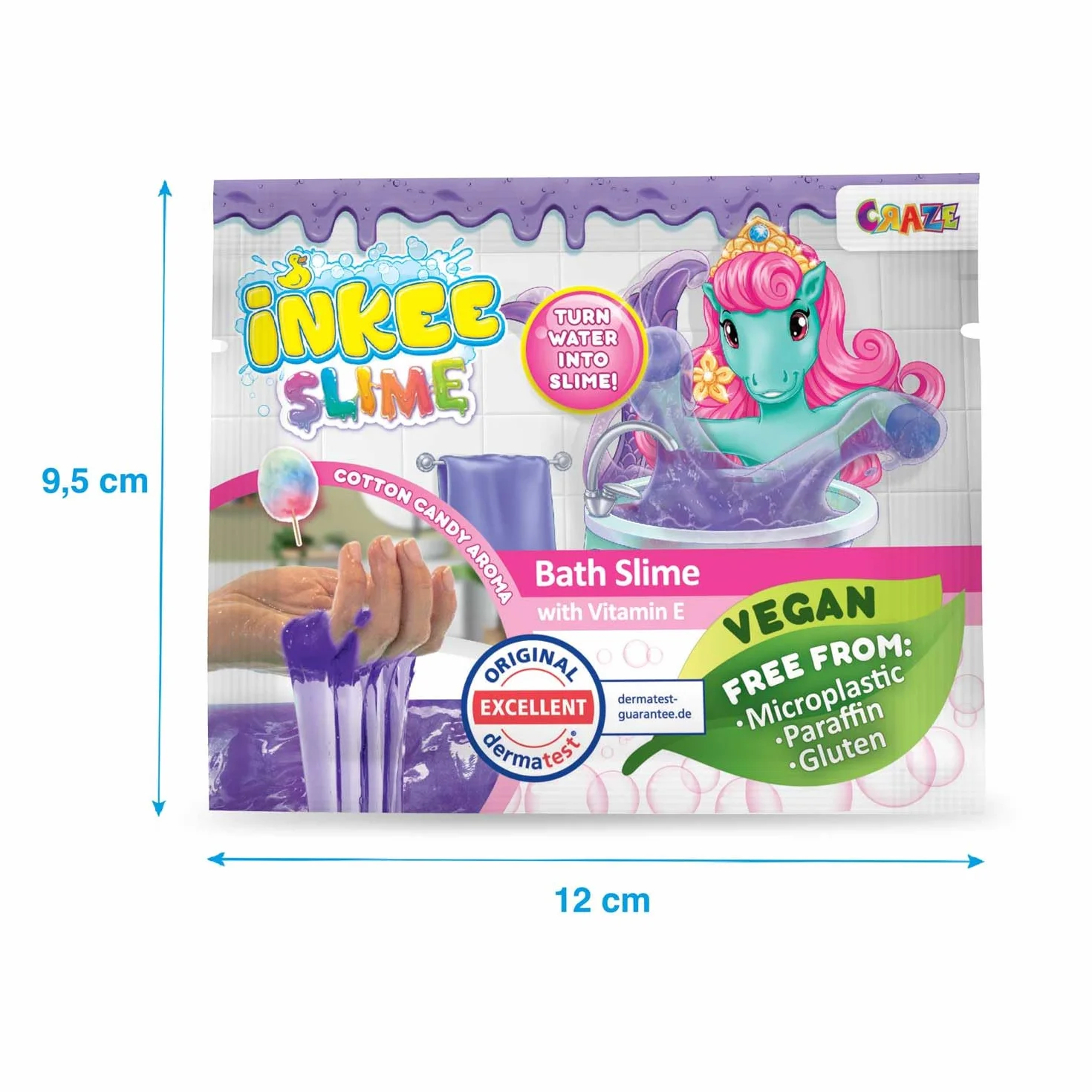 INKEE Bath Slime Mini 4 bustine bagnoschiuma melma colori profumi assortiti