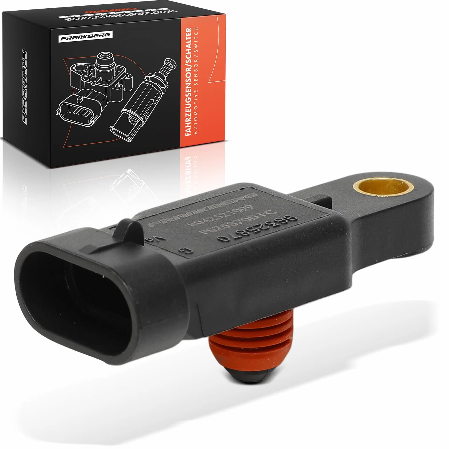 Frankberg Sensore pressione differenziale Pressione gas di scarico Compatibile con Matiz M200 M250 Kalos KLAS Aveo/Kalos Compatto T200 Matiz M100 M150 Lacetti J200 Replace# 25184083