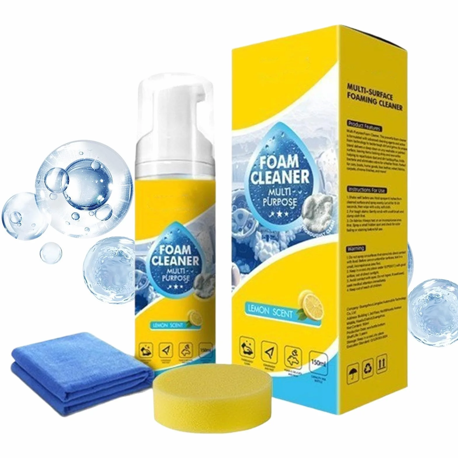 150ml Multi-purpose Foam Cleaner 4-In-1 Pulitore A Schiuma Per Interni Auto