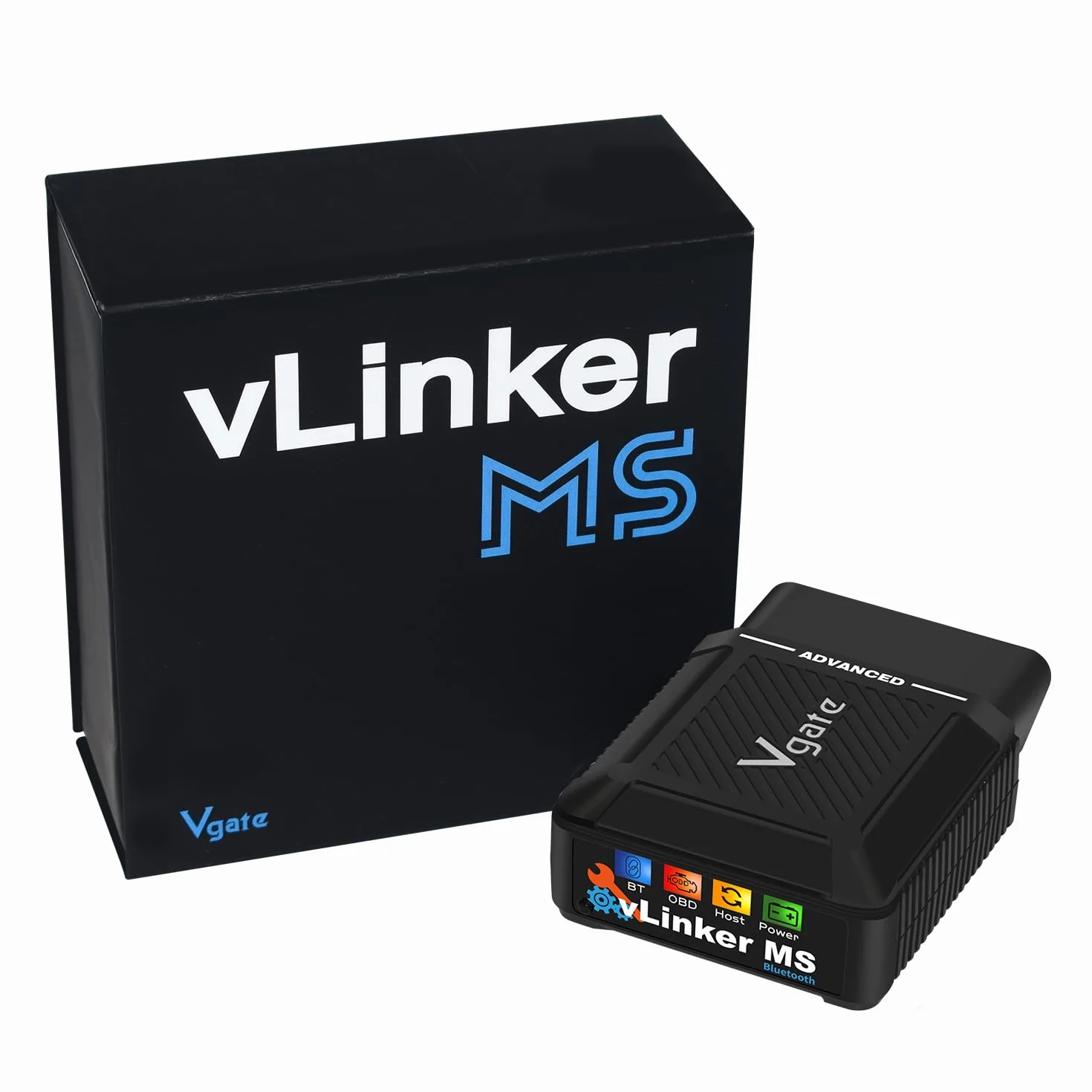 Vgate vLinker MS Bluetooth MFI OBD2 diagnostico lettore codici errore OBDII compatibile iOS Android Windows