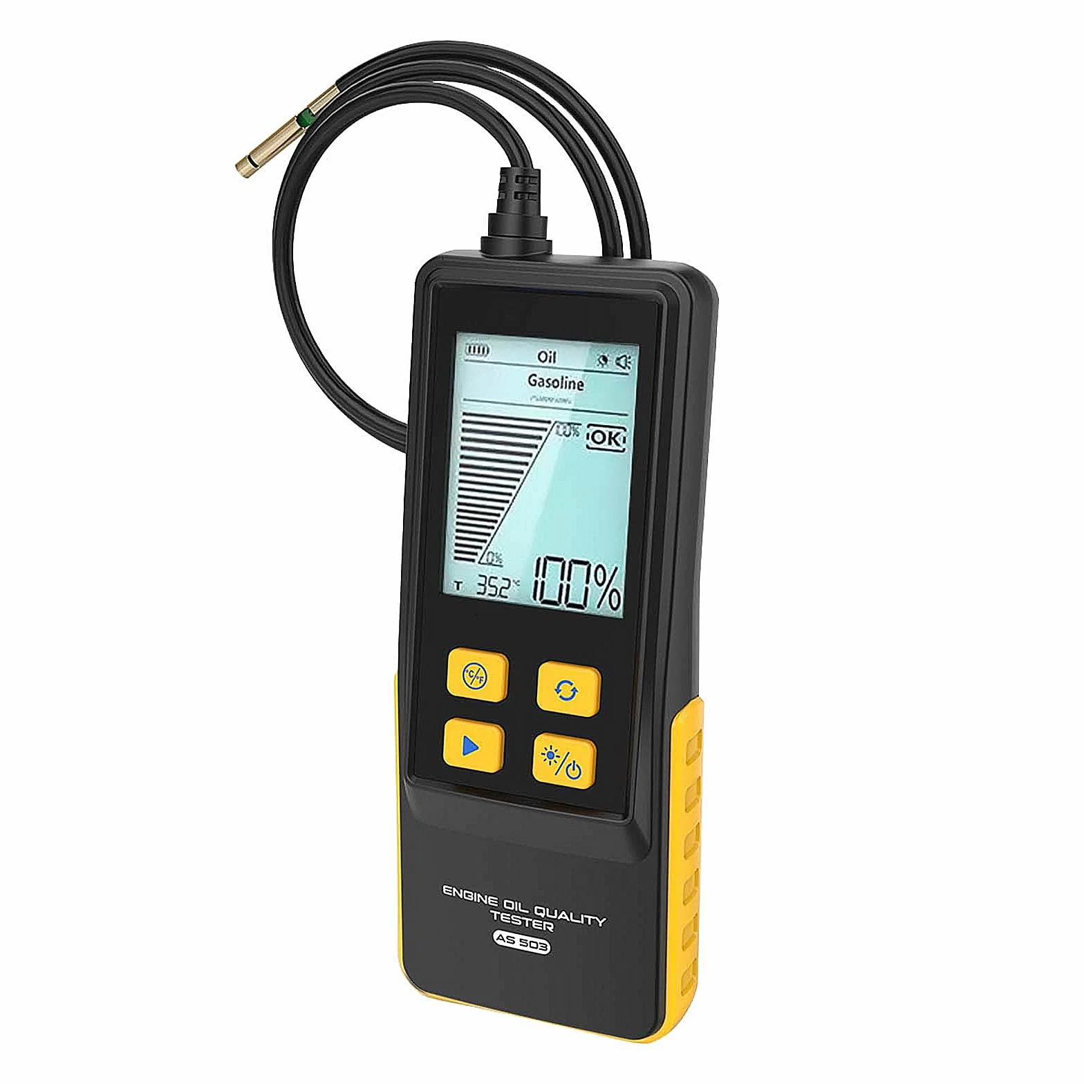 Tester Liquido Freni Digitale AS503 con Schermo LCD 2,8" e Sonda ad Alta Precisione