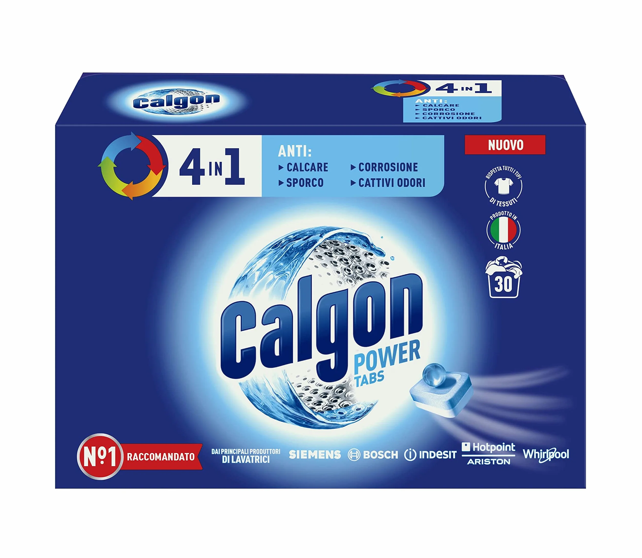 Calgon Powerball Tabs Anticalcare Lavatrice 30 Pastiglie