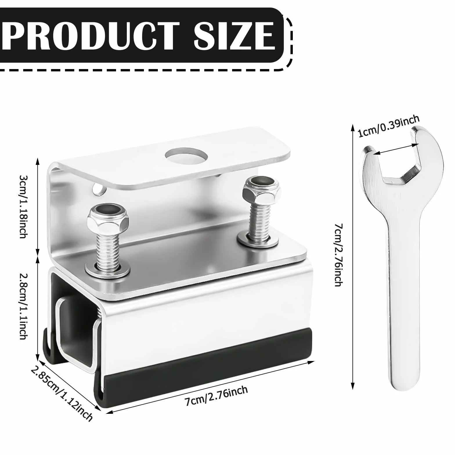 Set di 4 supporti per barre portatutto: in acciaio inox ad alte prestazioni, kit di montaggio per camper, impianti fotovoltaici