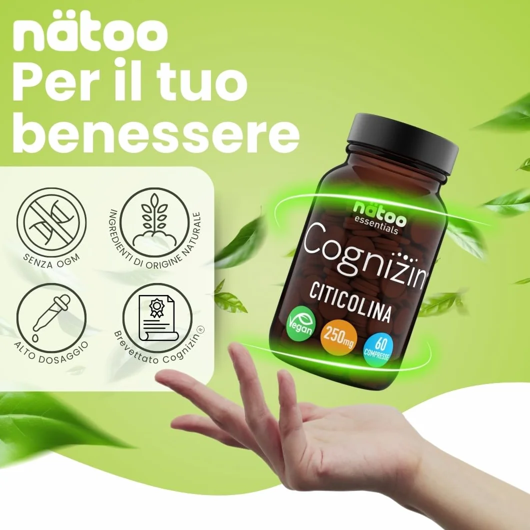 CITICOLINA 250 mg Cognizin 60 Cpr Integratore Concentrazione e Memoria CDP Colina