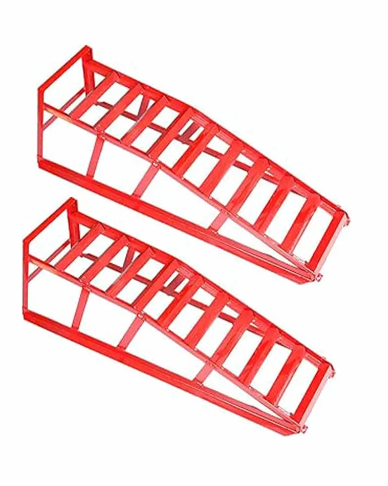Coppia di Rampe per Carico Auto 1T - Altezza 82 cm - Ideale per Officine ed Emergenze | Robusta e Sicura