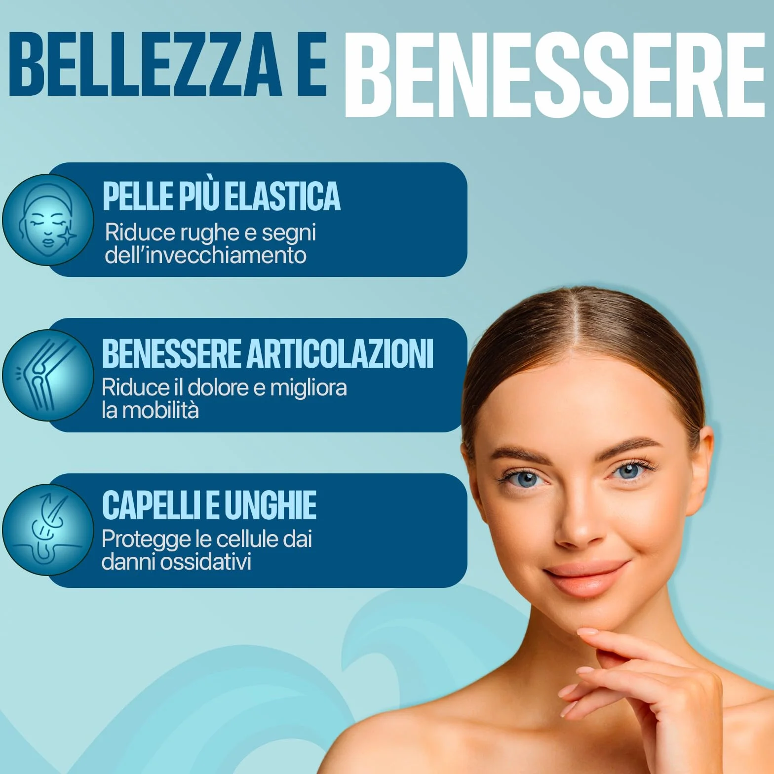 Collagene Marino con Acido Ialuronico 240 Capsule 2500 mg Integratore per Pelle Capelli Articolazioni