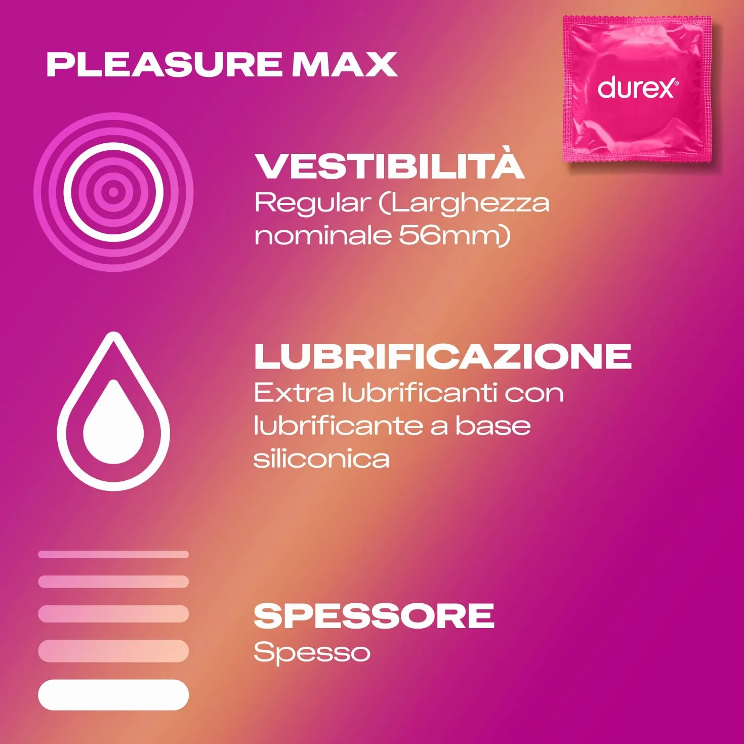 Durex Surprise Me Kit Preservativi Assortiti Sottili Rilievi Nervature 40 Profilattici