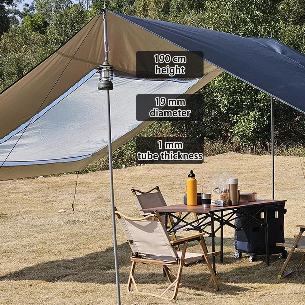 2.9x4.8m Universale Tendalino da Camper Auto Leggero Facile da Costruire Veranda per Roulotte Protezione da Sole e Pioggia Camping Tarp Canopy