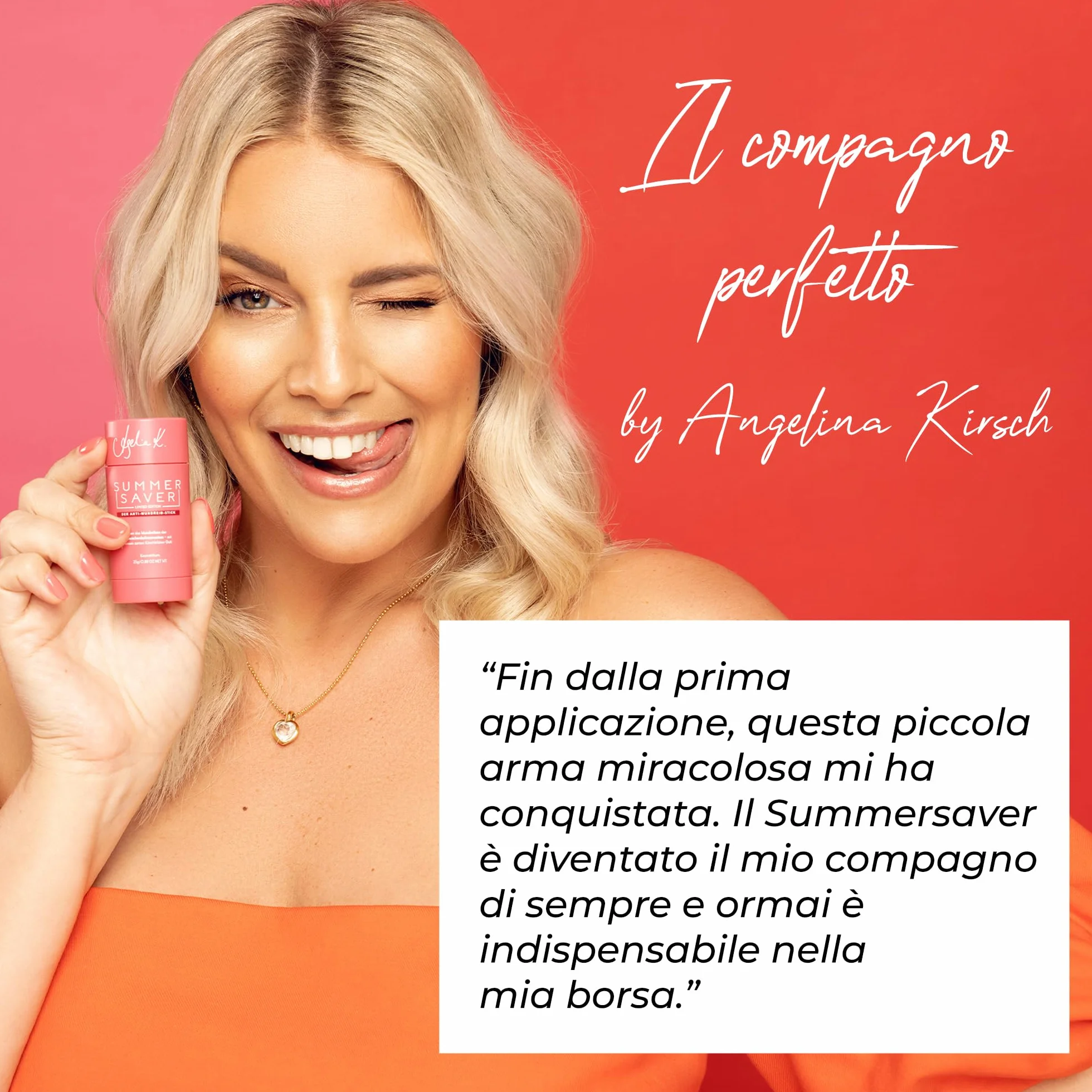 SUMMERSAVER Cherry Stick anti-sfregamento 25 g – Per cosce, piedi, reggiseno – Olio di cocco, mandorle, vitamina E, allantoina – Vegano, dermatologicamente testato