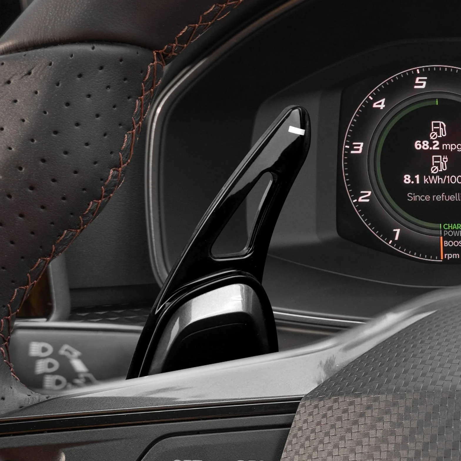 KUNGKIC Estensione bilanciere volante ABS Seat Cupra Leon Ateca Formentor 2021-2025 (nero)