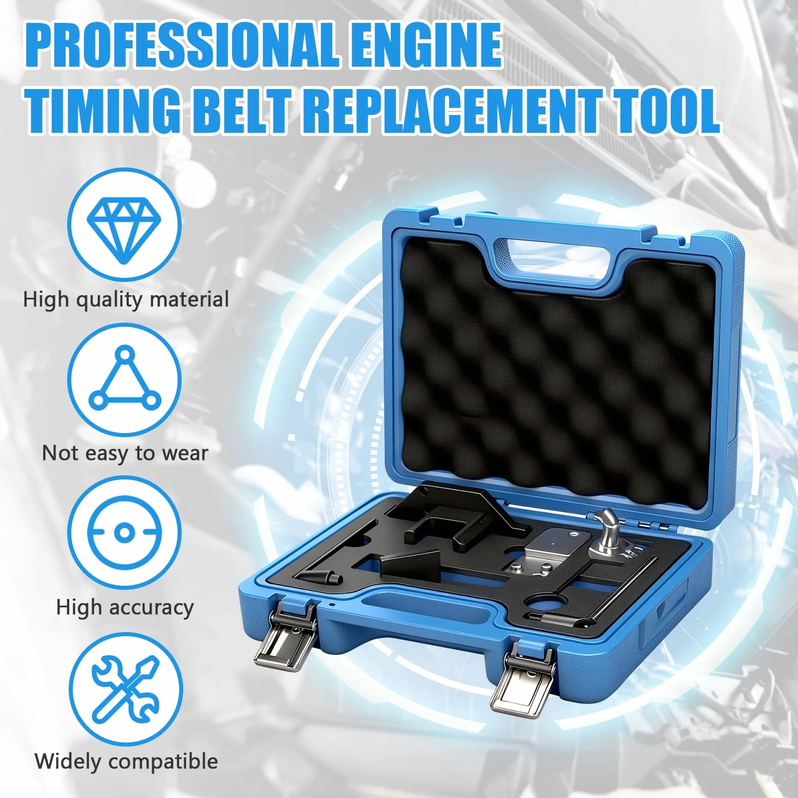 Strumento Regolazione Motore Automobilistico compatibile Citroen Peugeot Opel 1.2 GDI PureTech, Timing Tool Kit 7 Pezzi