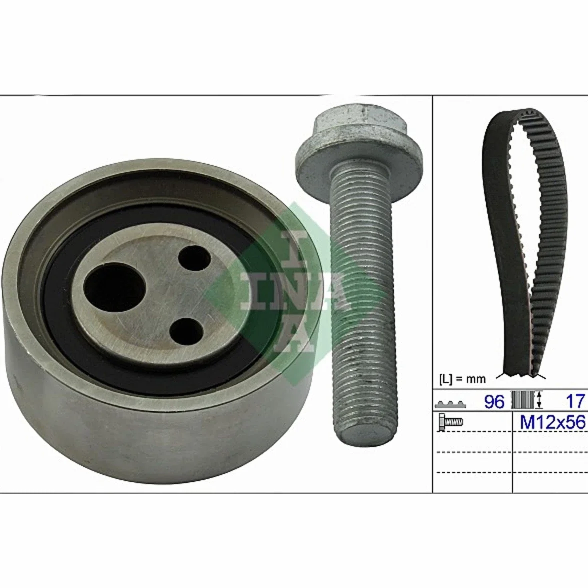 INA Kit cinghia di distribuzione 530 0490 10 22mm Compatibilità RENAULT CLIO II KANGOO MEGANE I