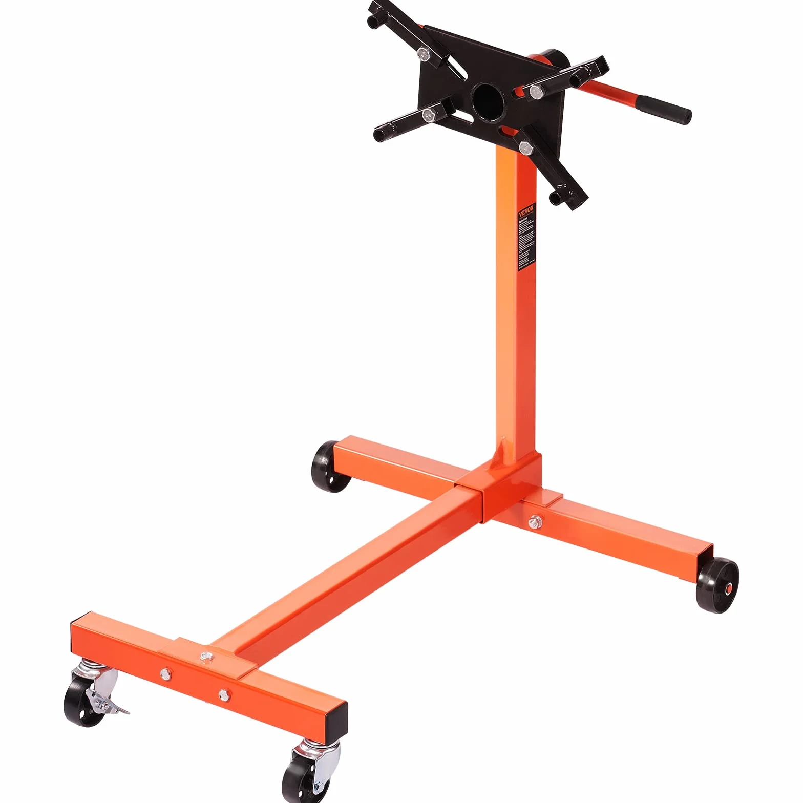 VEVOR Cavalletto di Supporto per Motori Portata 340kg con Ruote Freni Base a H Bracci Girevoli 360°