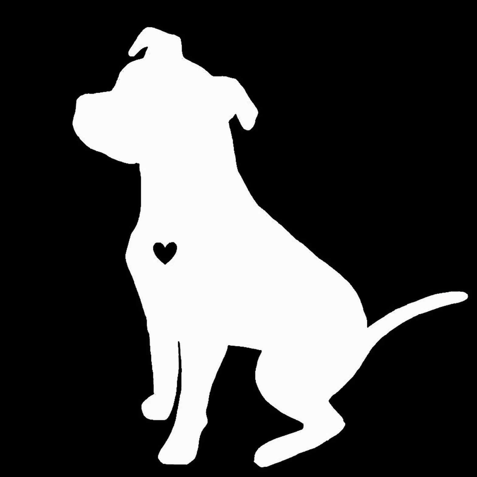 Adesivo riflettente per auto con cane pitbull in PET