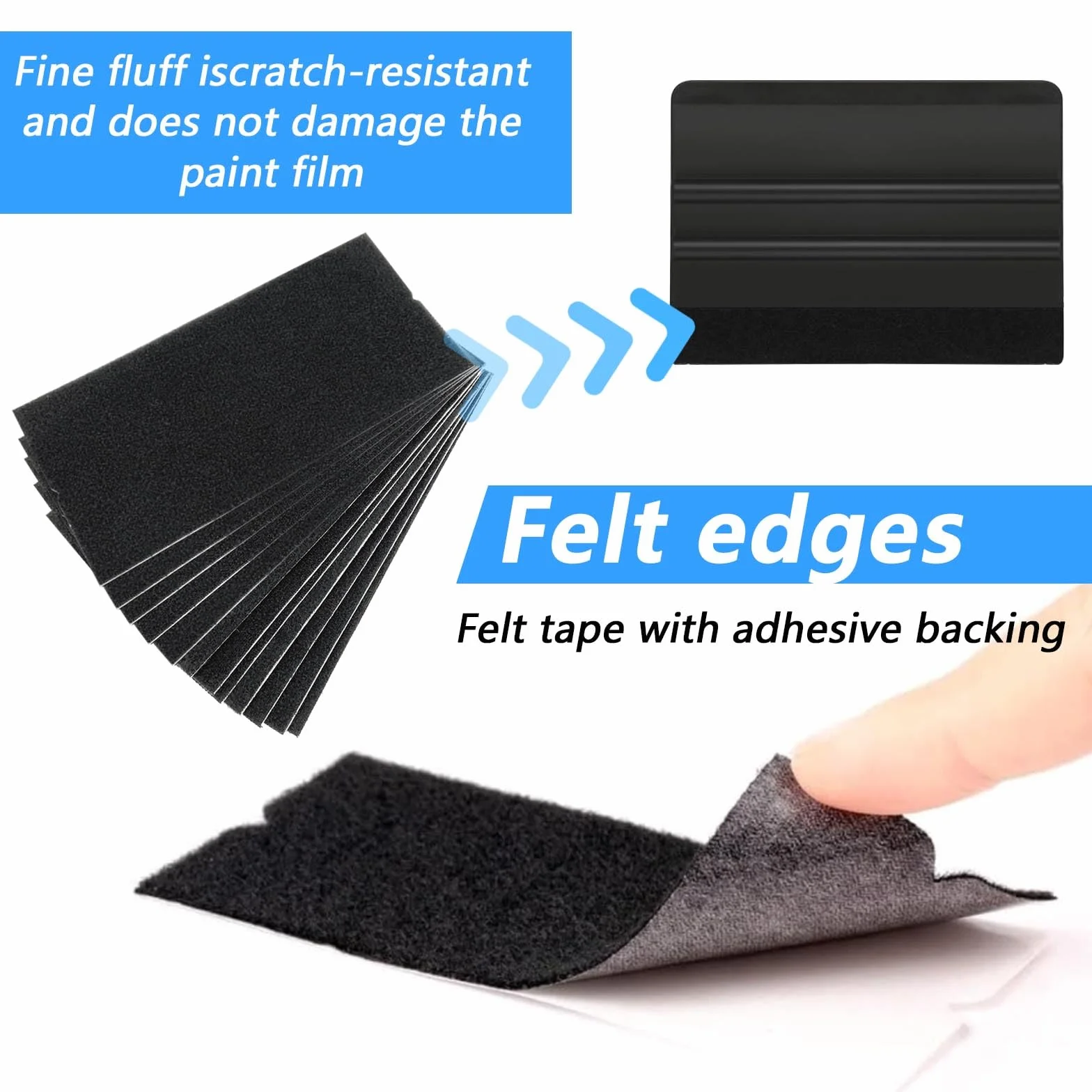 40pcs Kit di Attrezzi di Installazione di Pellicole per Vetri per Auto con spatola in Feltro Coltelli Multiuso Kit di Avvolgimento in Vinile per Installazione Pellicola per Vetri Auto Cellulare DIY