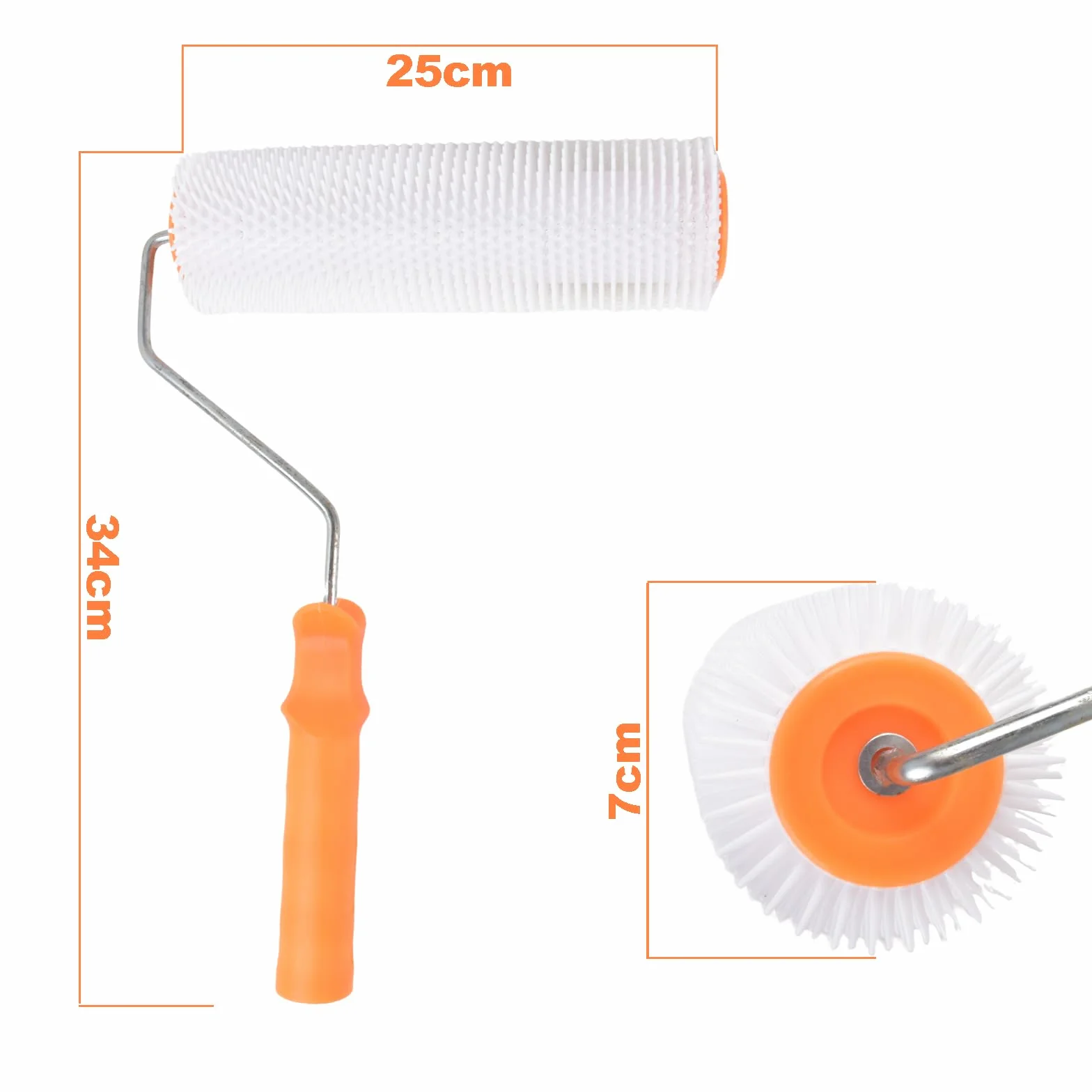 Rullo a Spuntoni 23cm, Rullo Frangibolle, Floor Preperation Roller, Strumento Autolivellante, Lunghezza Delle Punte 14 mm, per la Ventilazione Del Rivestimento Del Pavimento