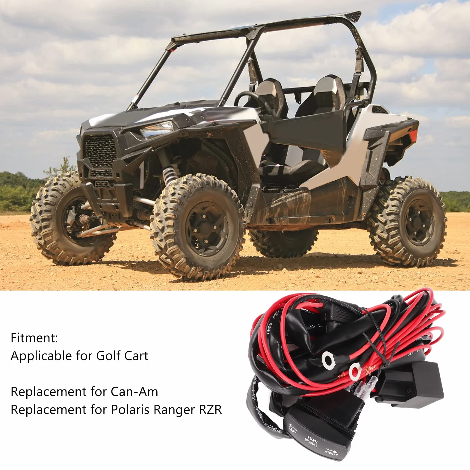 KIT indicatori di direzione UTV interruttore a bilanciere universale 12V ATV kit illuminazione stradale